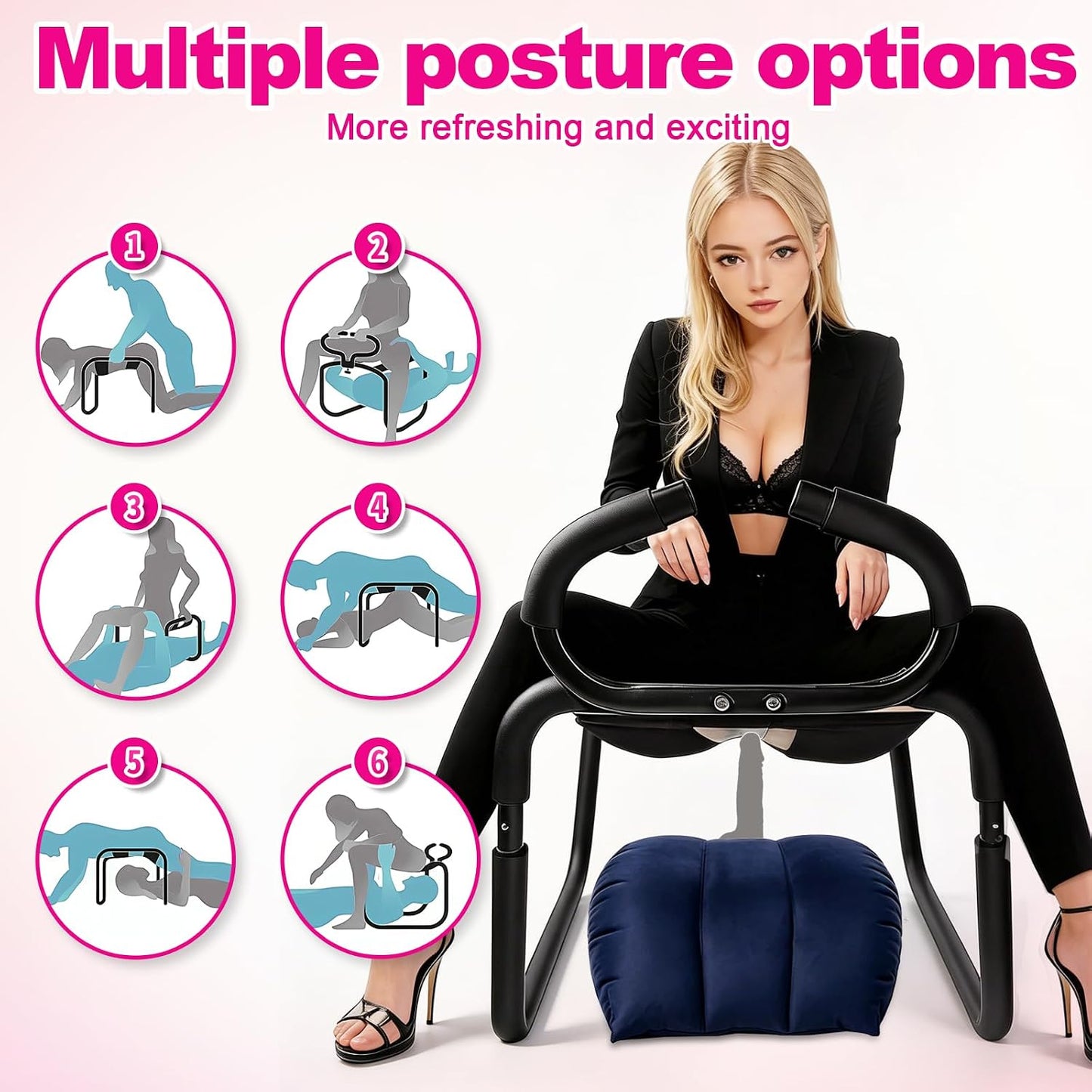 DuskRoyal Bouncing Sex Chair & Dildo Mount Pillow