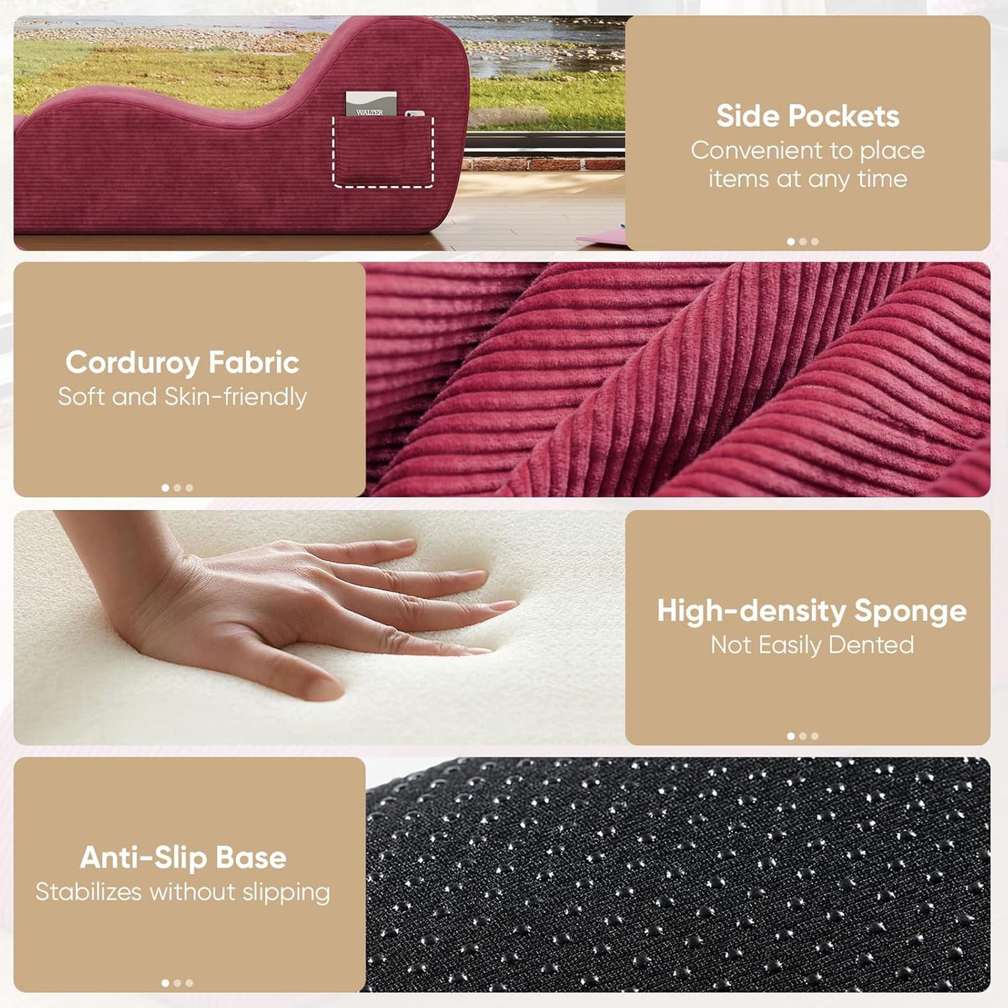 CrimsonSway Sex Chaise Lounge Chair
