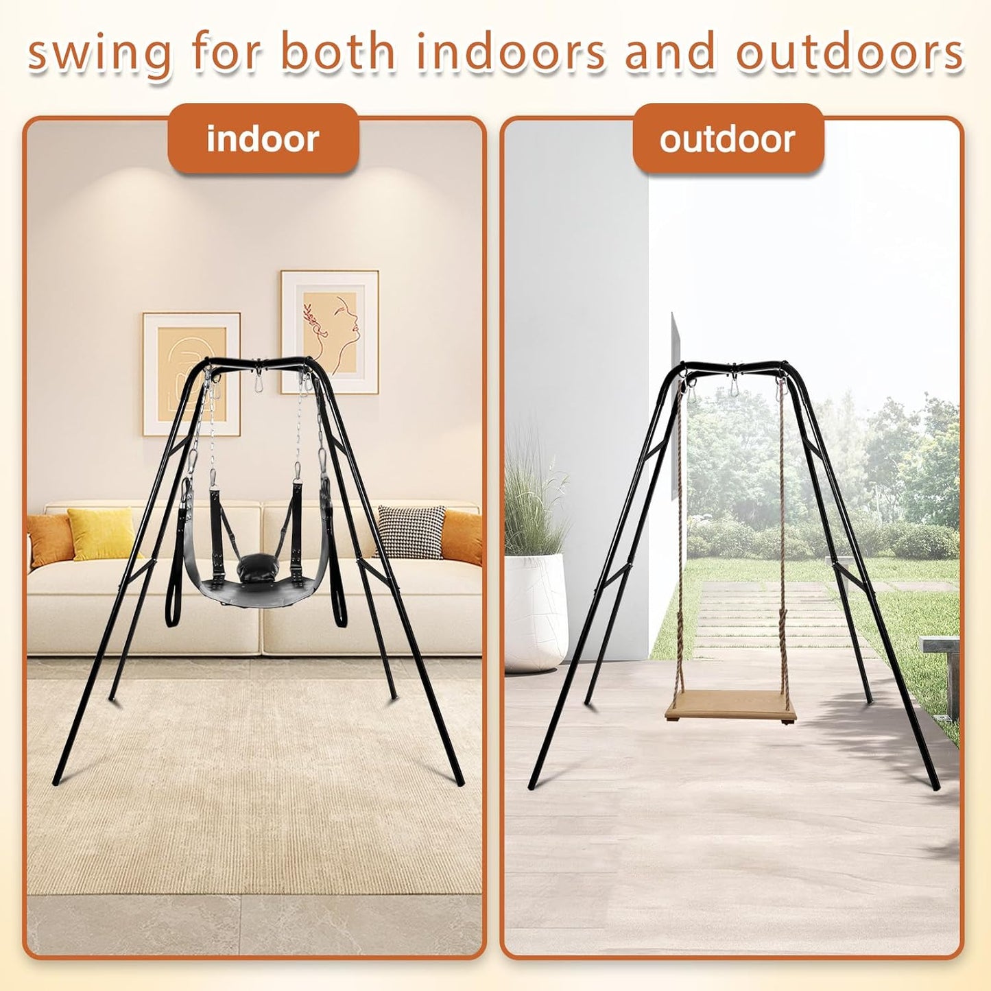 ControlApparatus Sex Swing Stand | 800 lb Freestanding Steel Frame
