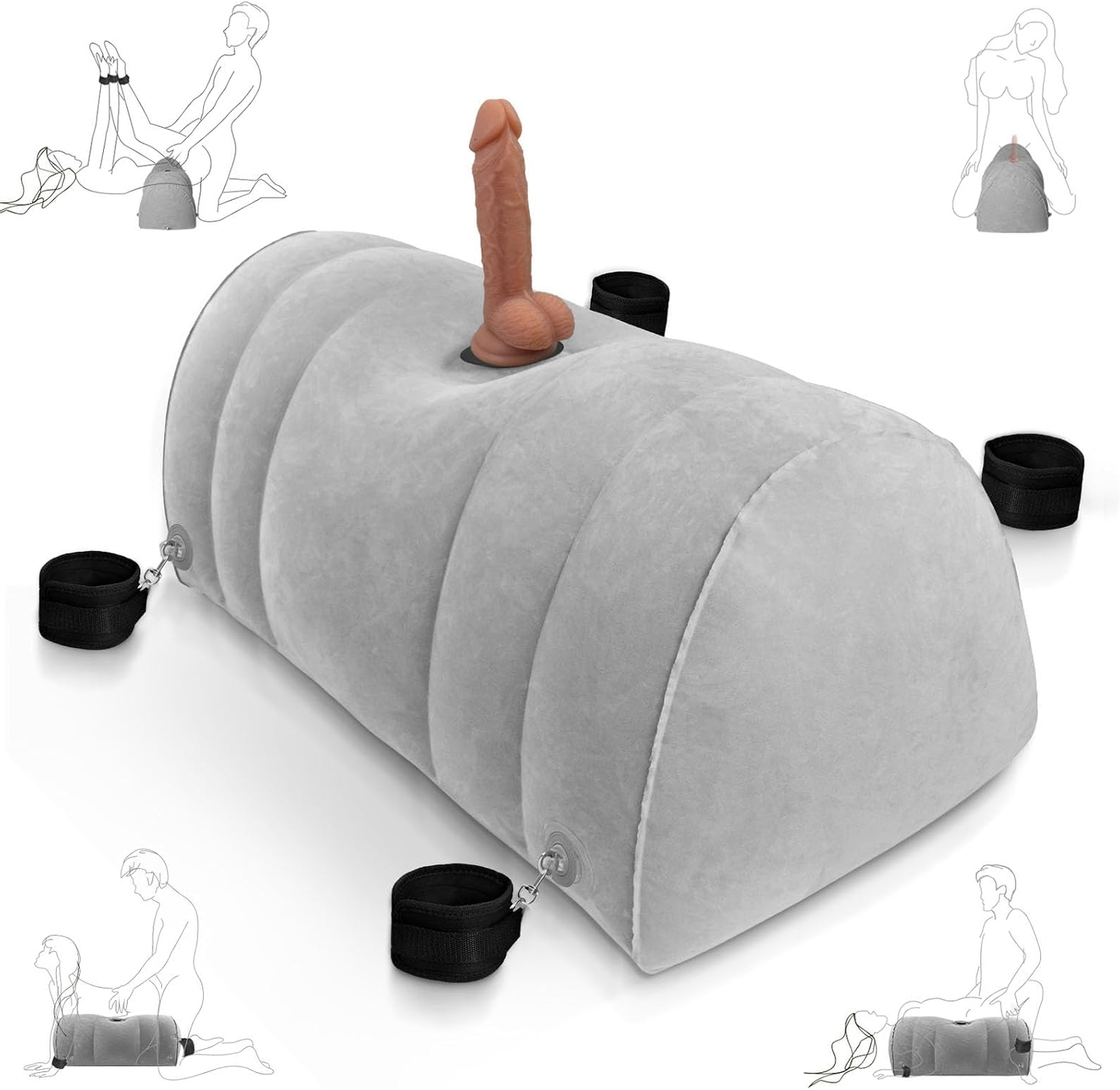 DuskDrift Inflatable Bondage Sex Pillow & Dildo Mount