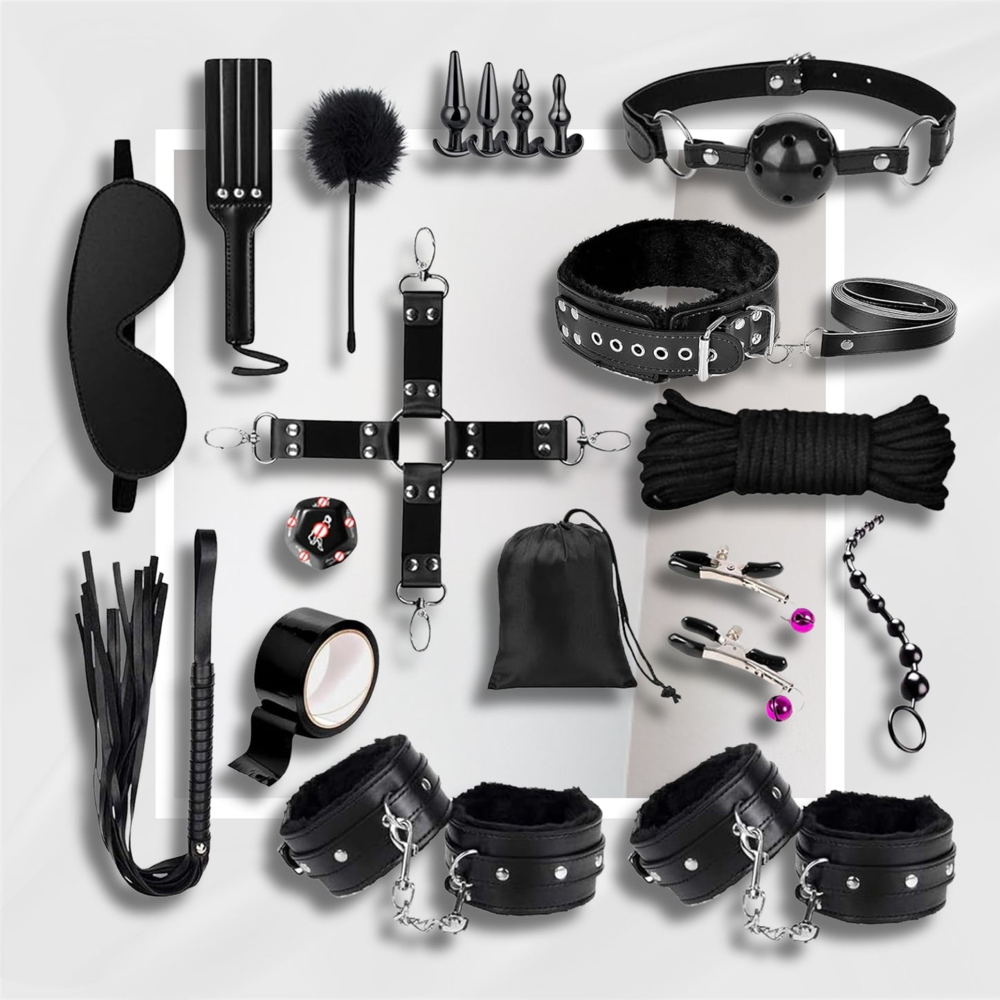 CraveChain 23-Piece BDSM Restraint Kit