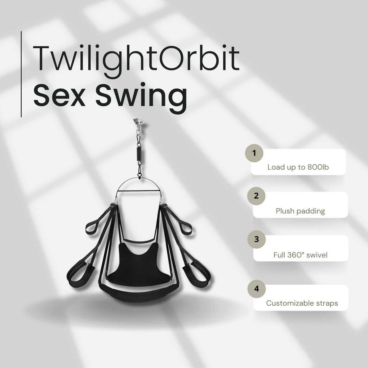 TwilightOrbit 360° Adjustable Sex Swing