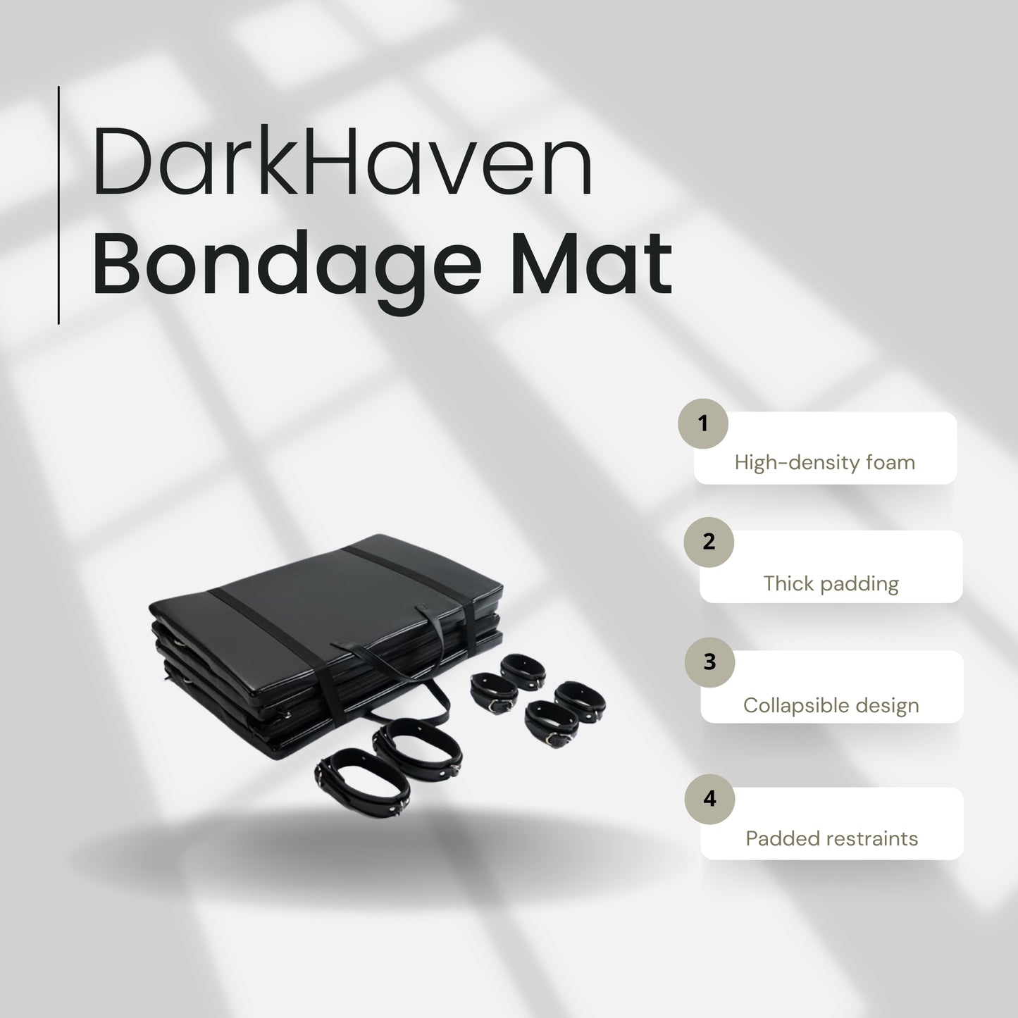 DarkHaven Premium Fetish BDSM Restraints Mat