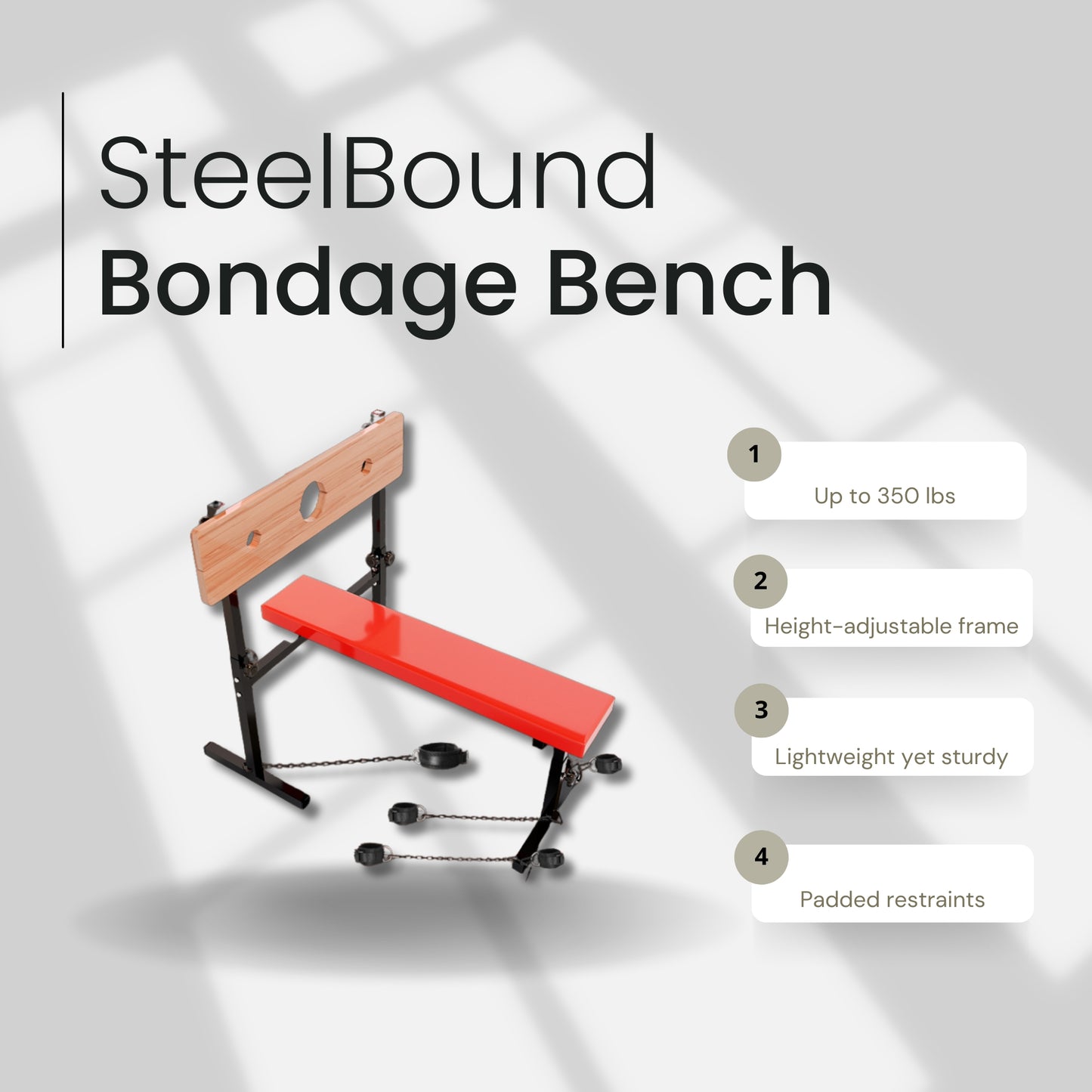 SteelBound Obedience Restraints Bench