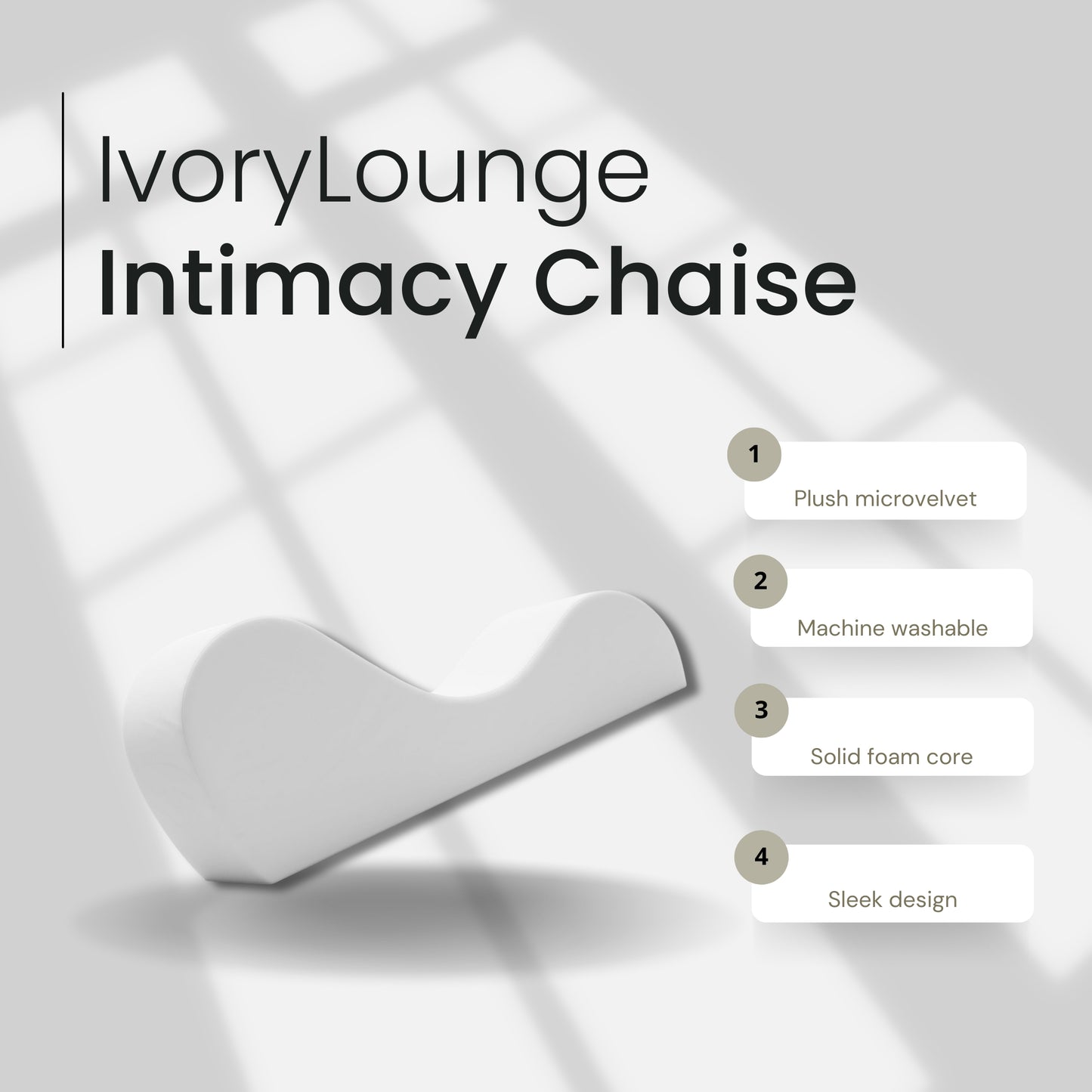 IvoryLounge Sleek Luxury Sex Chaise