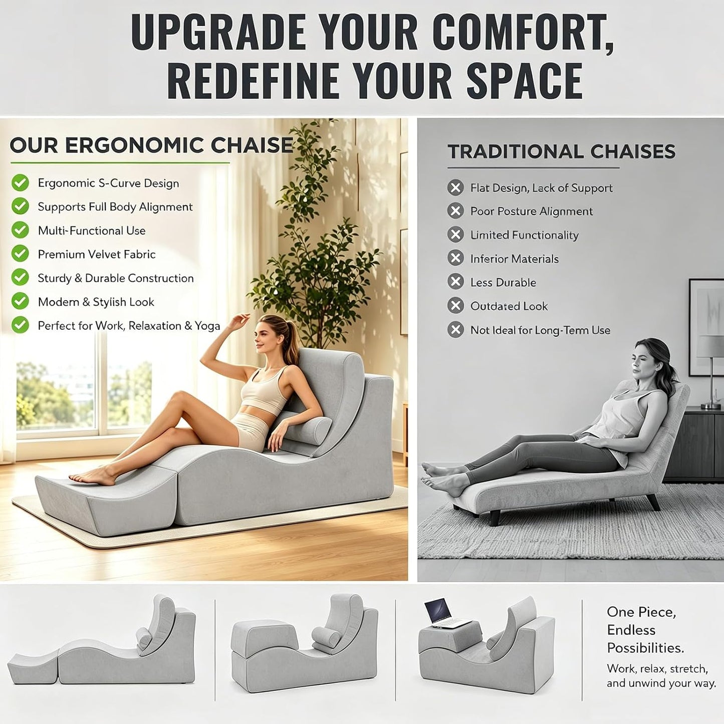 SableEmbrace Convertible Sex Chaise