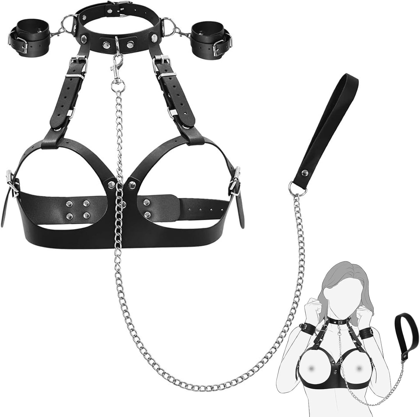 SculptBind BDSM Breast Restraint Harness Kit