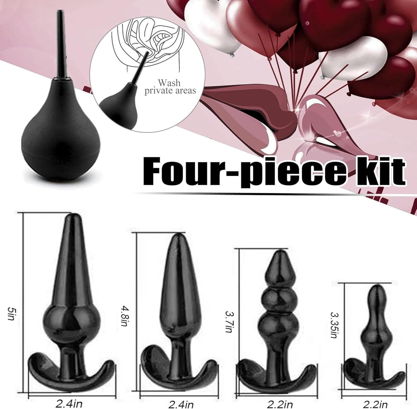 BDSM Adult Toys Bondage Restraints,Couples Sex Toys with Anal Toys and Adjustable Handcuffs Collar Ankle Cuff Blindfold Feather Tickler