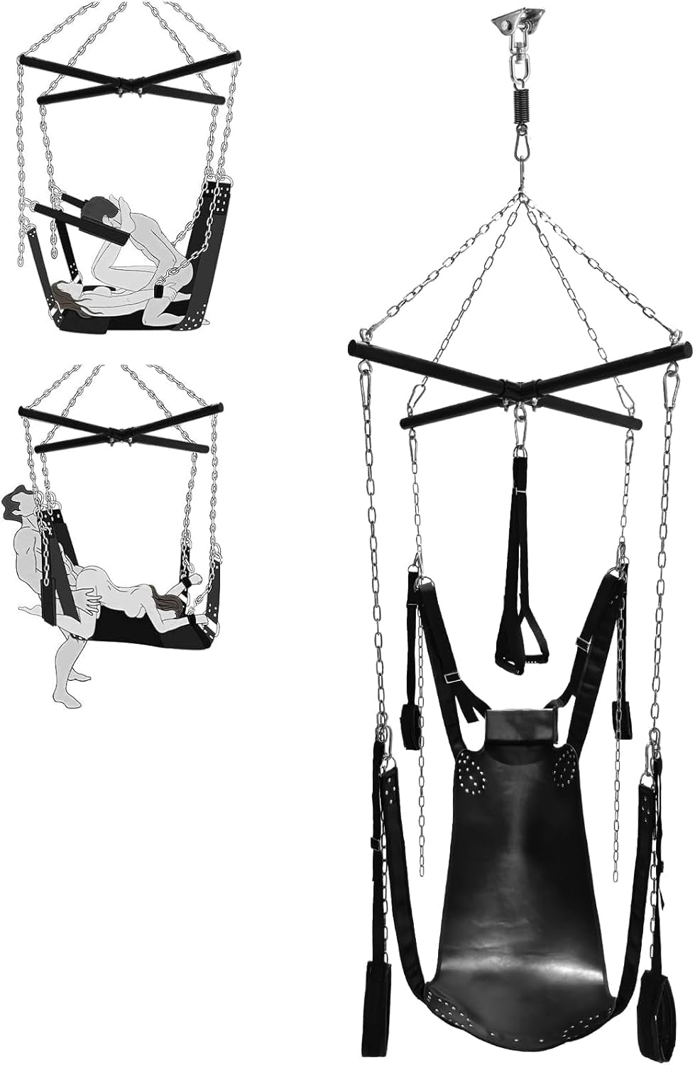 MidnightAnchor Ceiling 360 Sex Swing | 800 lb BDSM Swing Kit