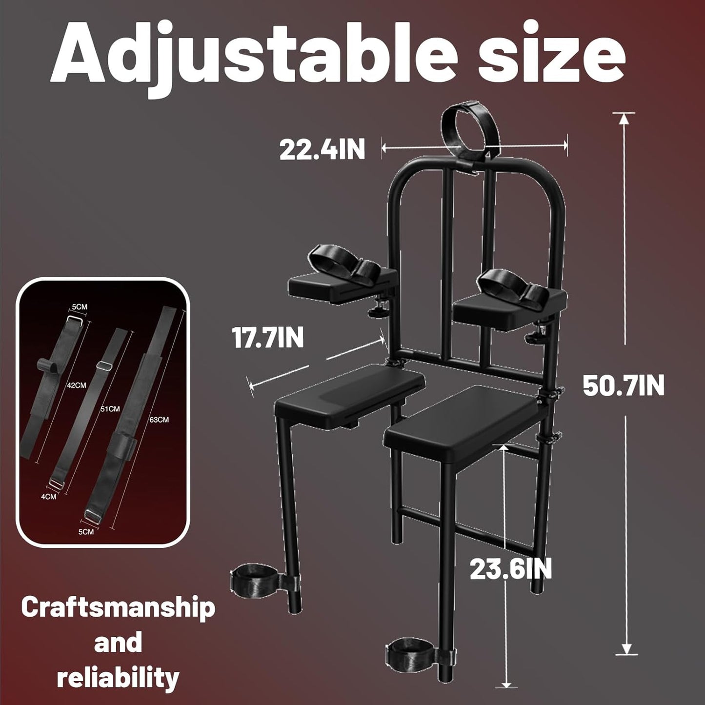 TameLock BDSM Sex Chair with Cuffs