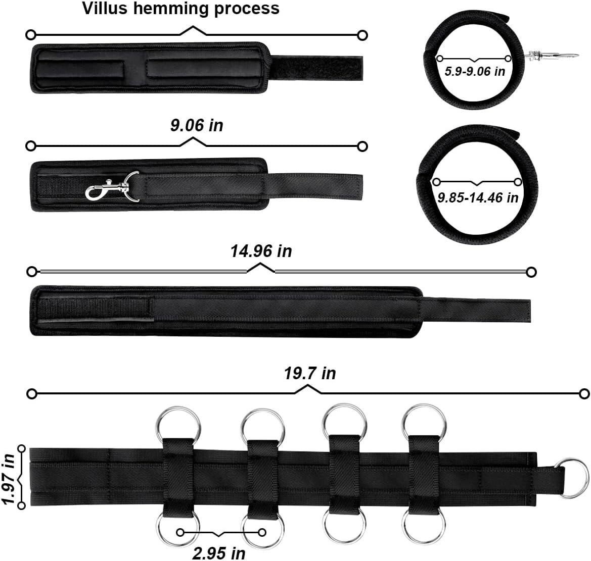 CollarLock Neck to Wrist BDSM Restraints Kit