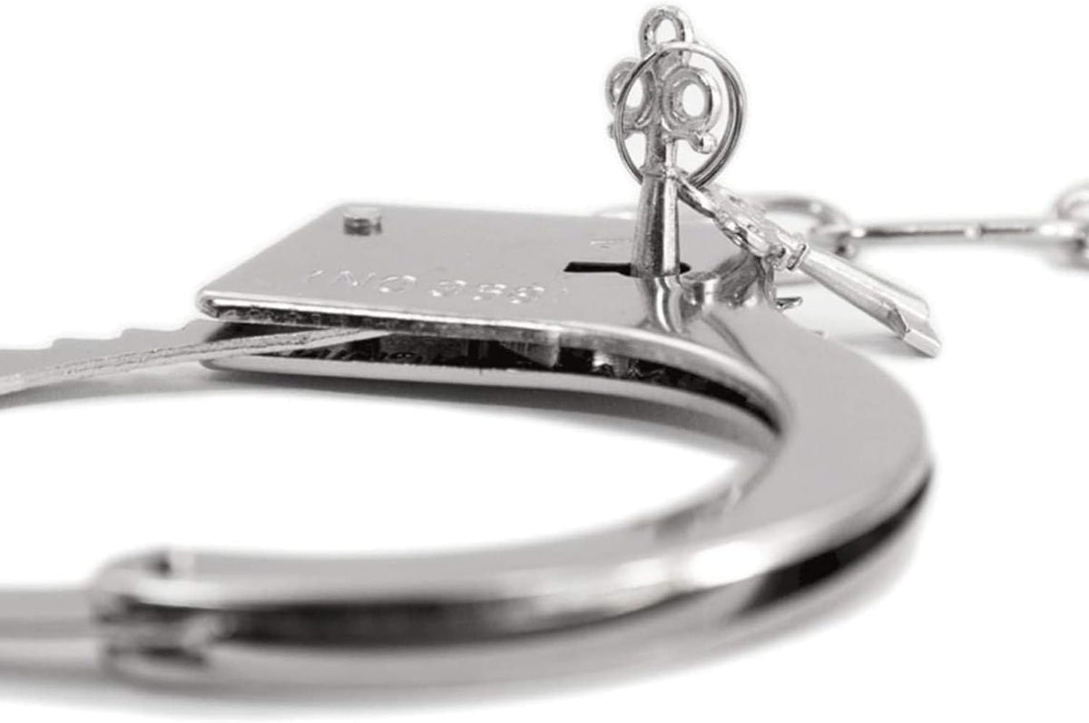 ColdCommand BDSM Metal Handcuffs, 2 Keys & Quick Release