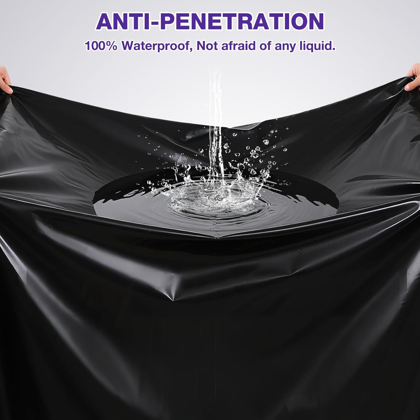 Black Vinyl Queen Mattress Protector Waterproof for Essential Oil Massage Spa, Fits 80X60In (203X152Cm), Wipe Clean PVC Mattress Cover Stain & Water Proof Bed Cover Queen Fitted Sheet for Nuru Massage