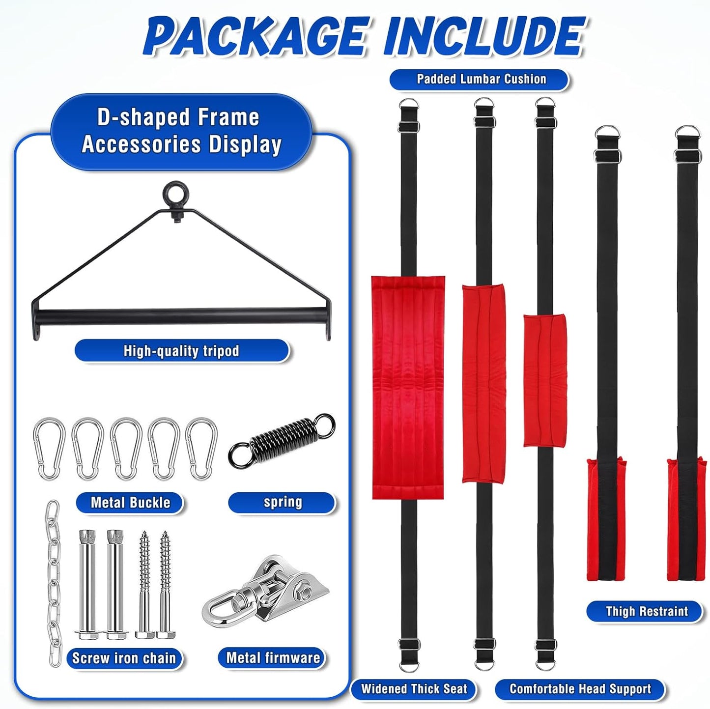 Upgraded BDSM Sex Swing 360° Spinning Ceiling Sex Swings Indoor Sling with Soft Widened Padding, Adjustable Sex Straps, Sturdy Hardware Buckle, Bondage Swing Sex Toys for Couples Men Women