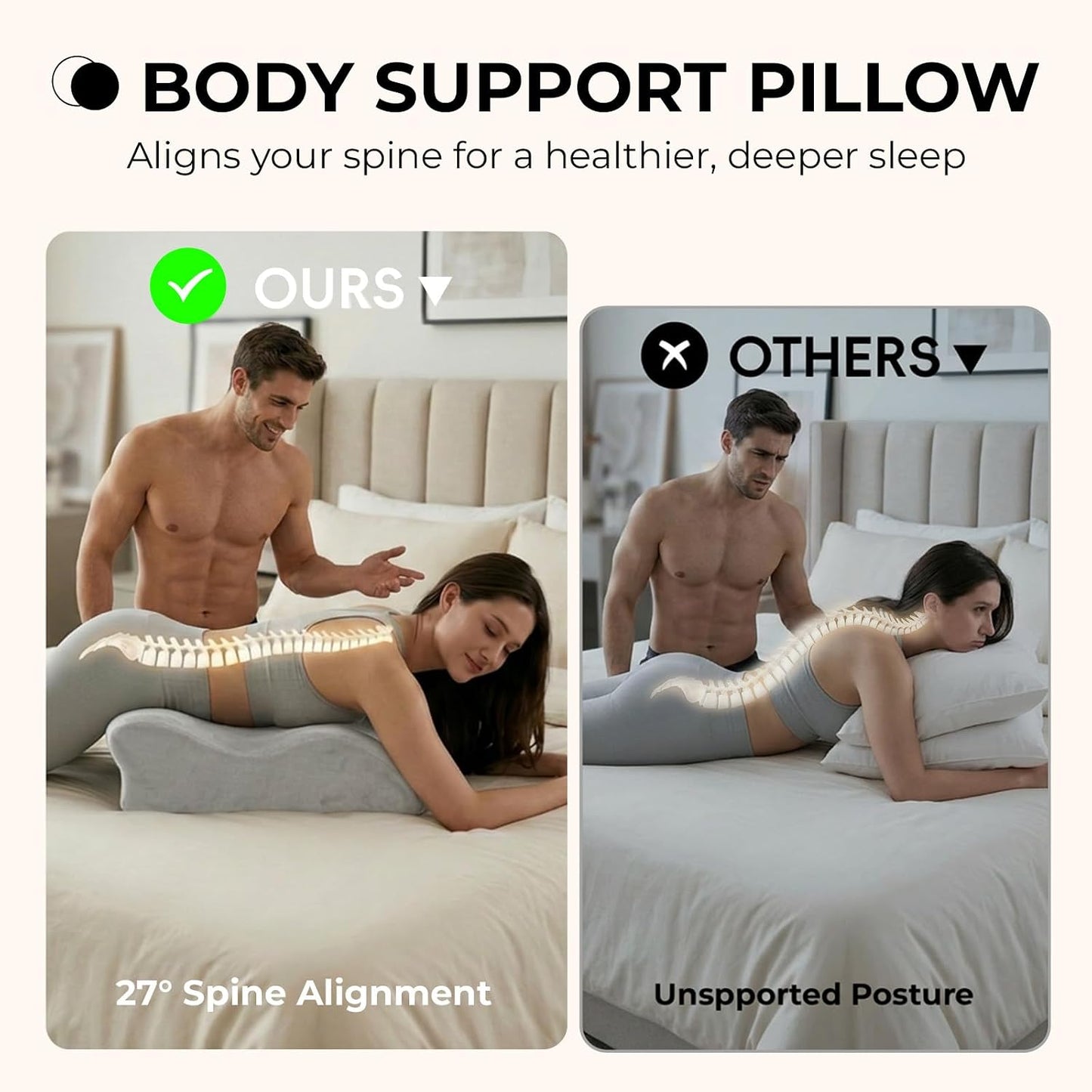 MoonLight Memory Foam 27° Sex Position Wedge Pillow