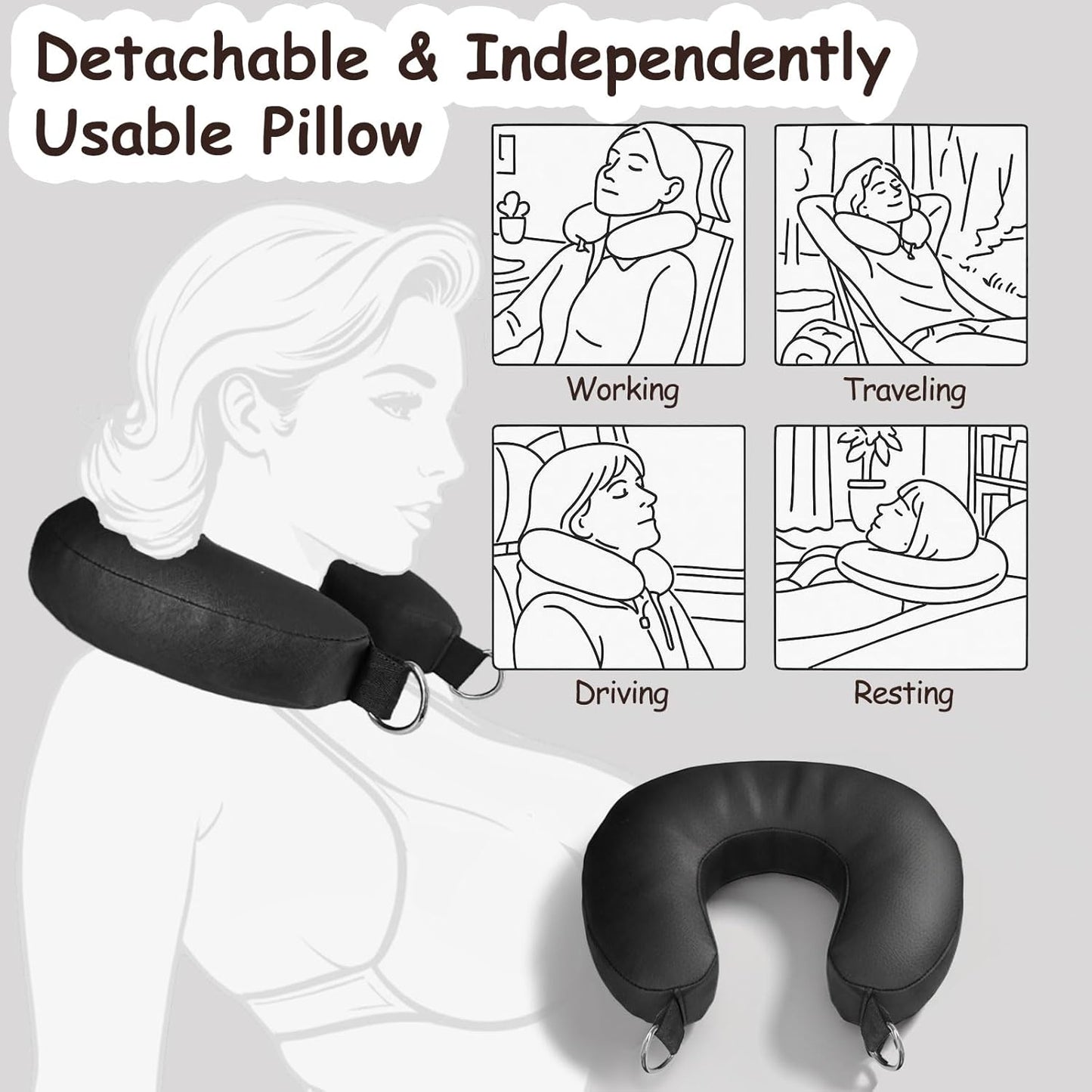 Bondage Sex Restraints BDSM Toys, Detachable Couples Sex Toys Bondage with Handcuffs, Silk-Filled Neck Pillow to Thigh Sling BDSM Restraints, Adjustable Leg Straps Tie for Kinky Pleasure