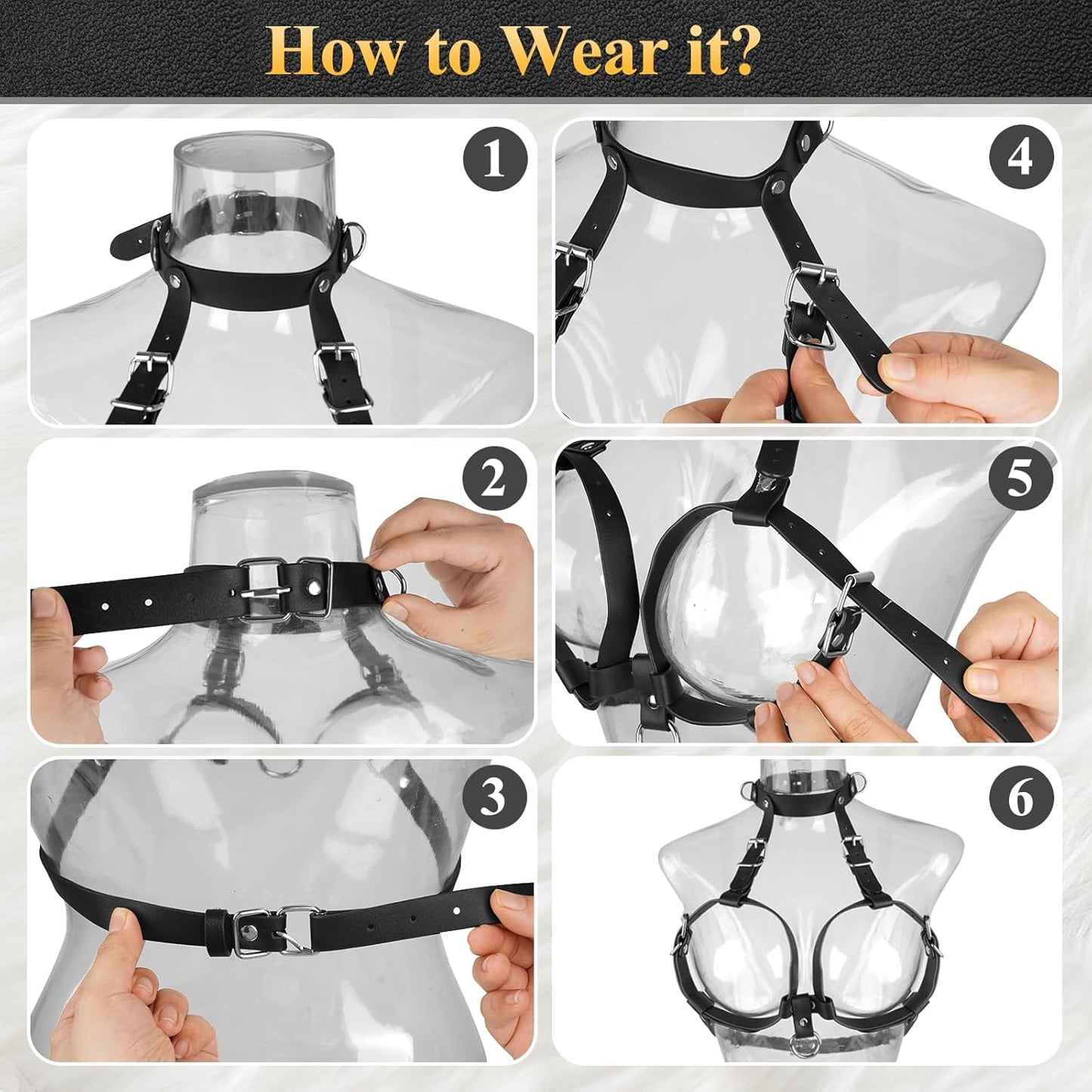DarkLine Breast Bondage BDSM Harness Kit