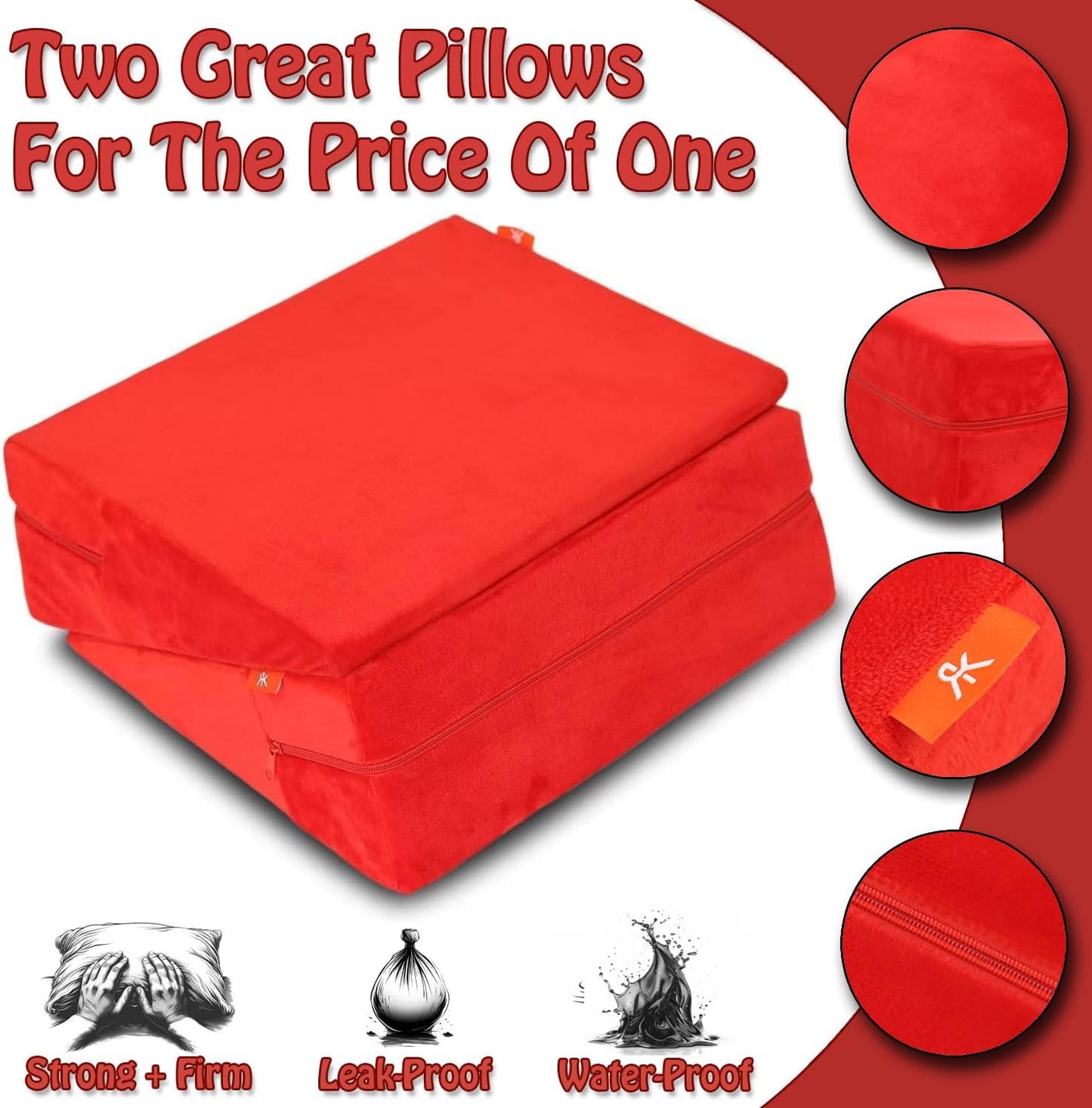 2 X Sex Pillow Cushion Triangle for Couples for Sleep Aid | Position Adult Toy Women Black Couple Furniture Portable Ramp Support Triangle Positioning