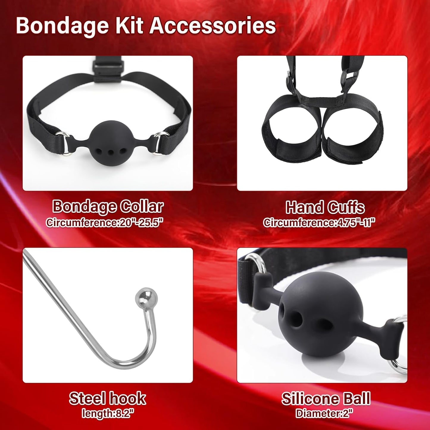 ForbiddenRule BDSM Restraint Kit | Anal Hook, Gag & Cuffs