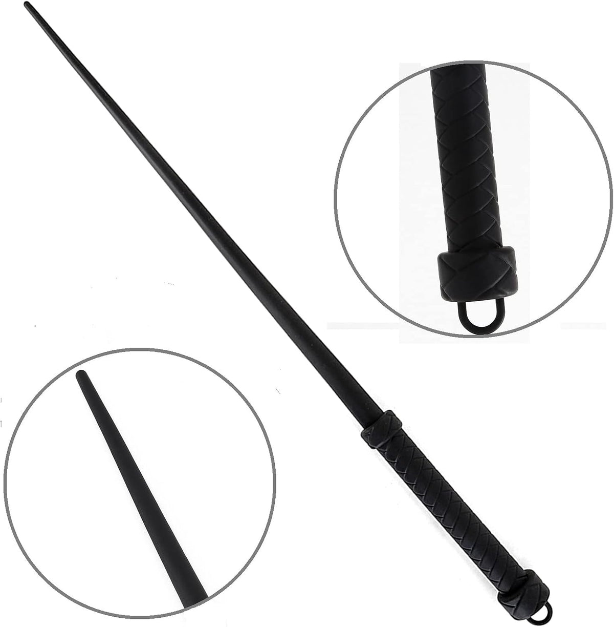 DarkCrop 25 Inch Silicone Flogger Whip for Impact BDSM Play