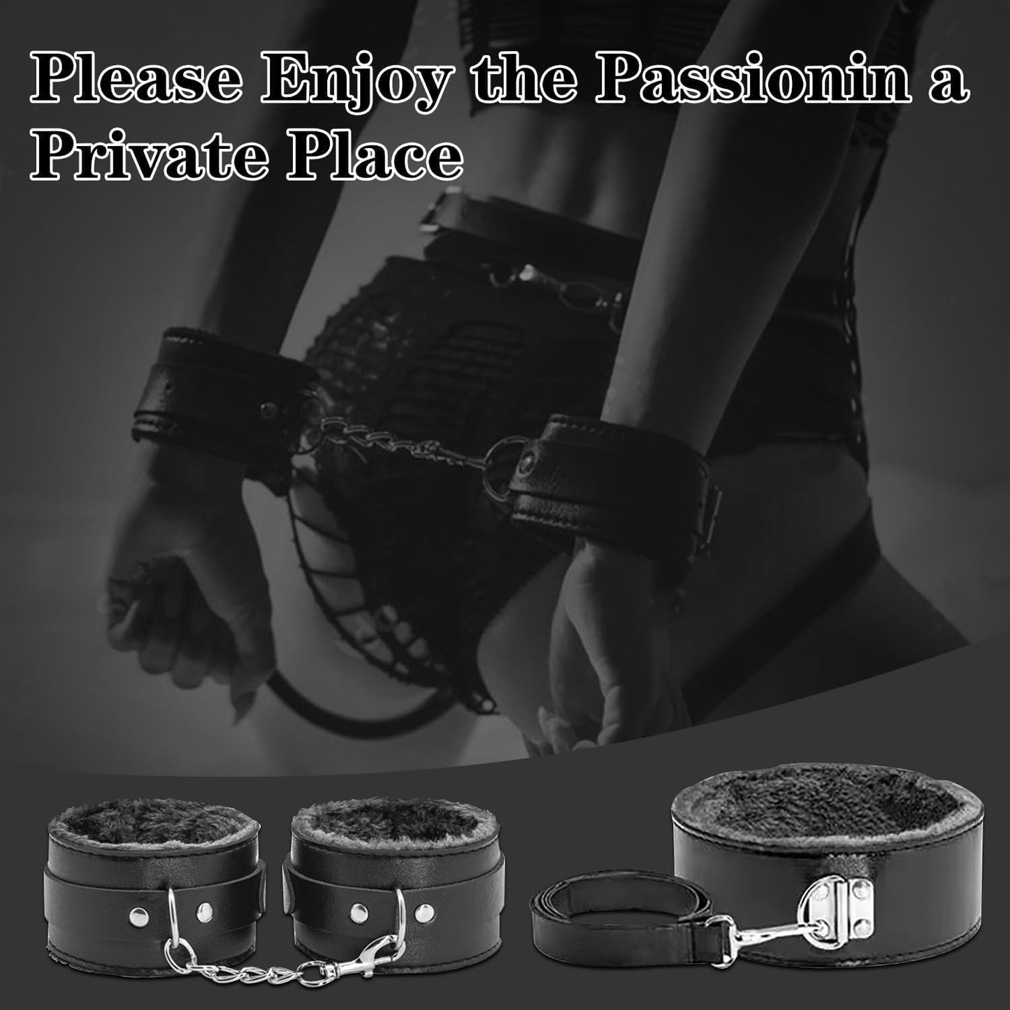 BDSM Bondage Restraints for Adult Toys, 12 Pcs Bondage Gear and Accessories Sex Toys for Women and Couples