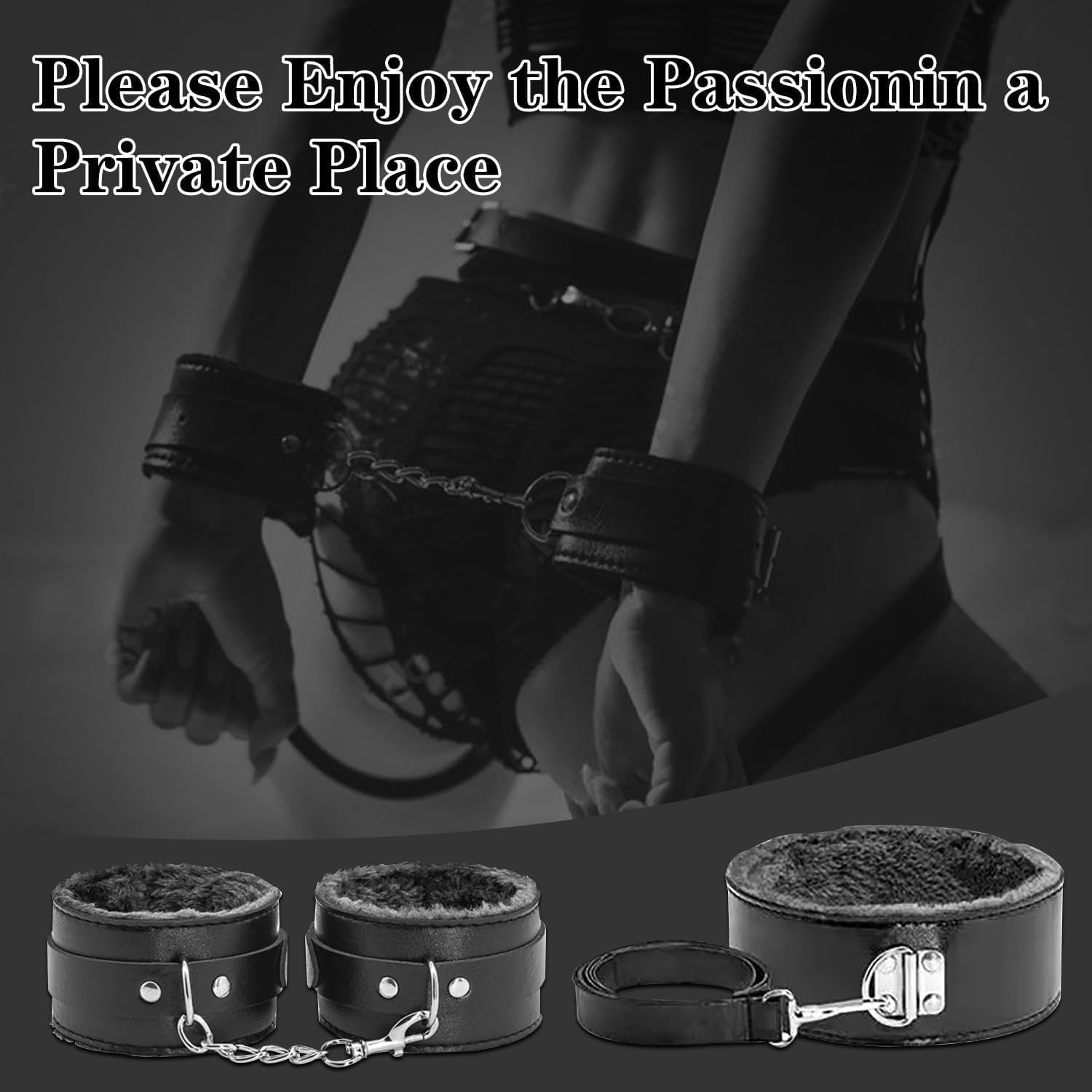 BDSM Bondage Restraints for Adult Toys, 12 Pcs Bondage Gear and Accessories Sex Toys for Women and Couples