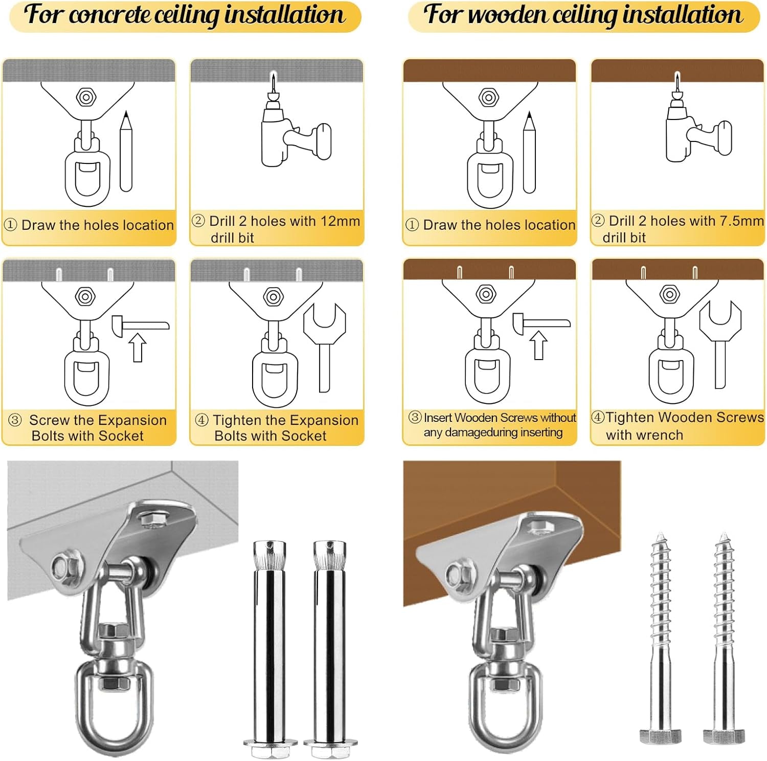 BDSM Adult Sex Swing - 360 Degree Spinning Indoor Ceiling Sling with Adjustable Thigh Restraints, Premium Paint Stand Holds up to 700Lbs, Plush Cushion Bondage Sex Chair Sex Toys for Men Women
