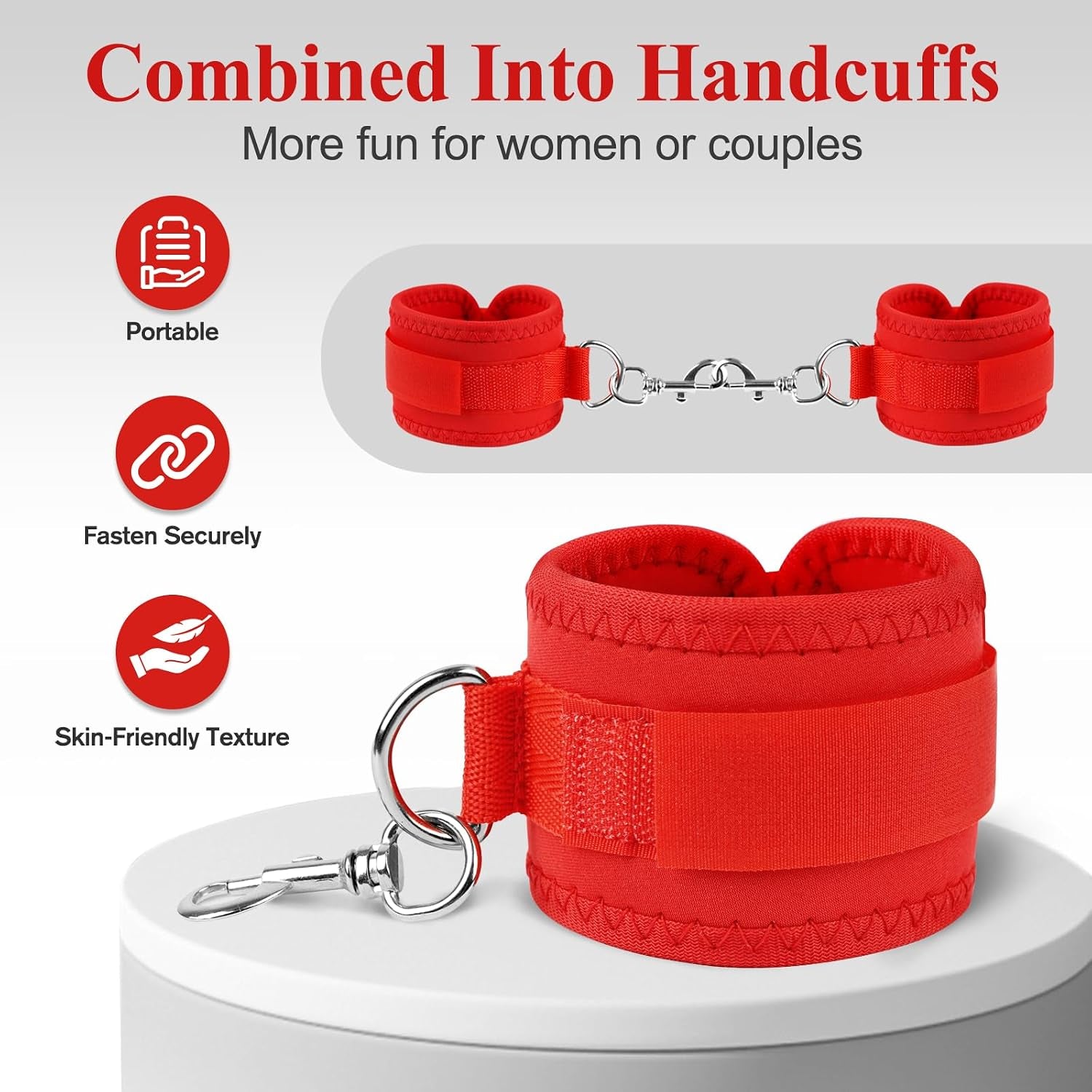 NightCrave All Red Wrist & Thigh Cuff Set