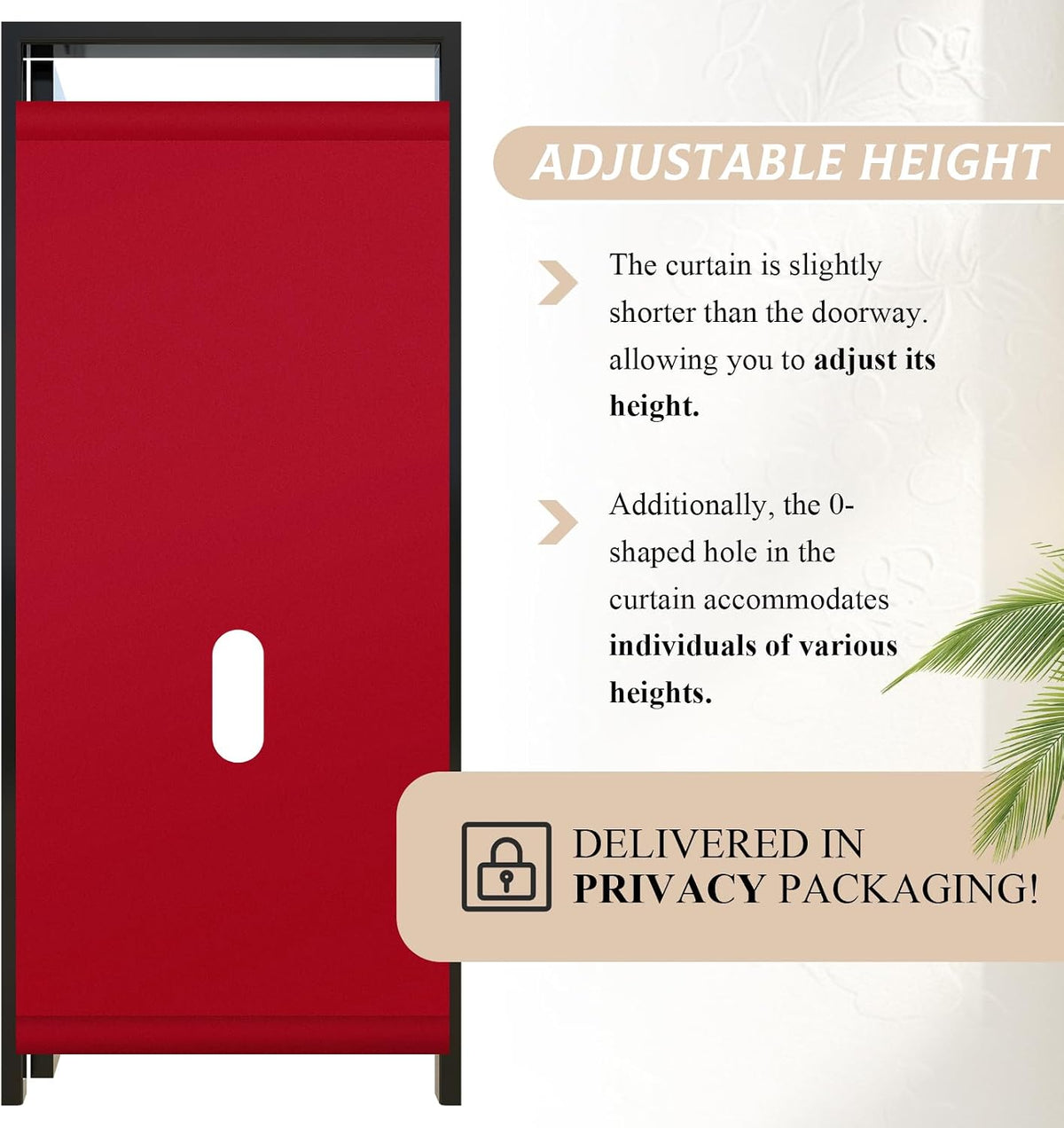 CrimsonPartition Adjustable Glory Hole Doorway Kit in Satin, Red