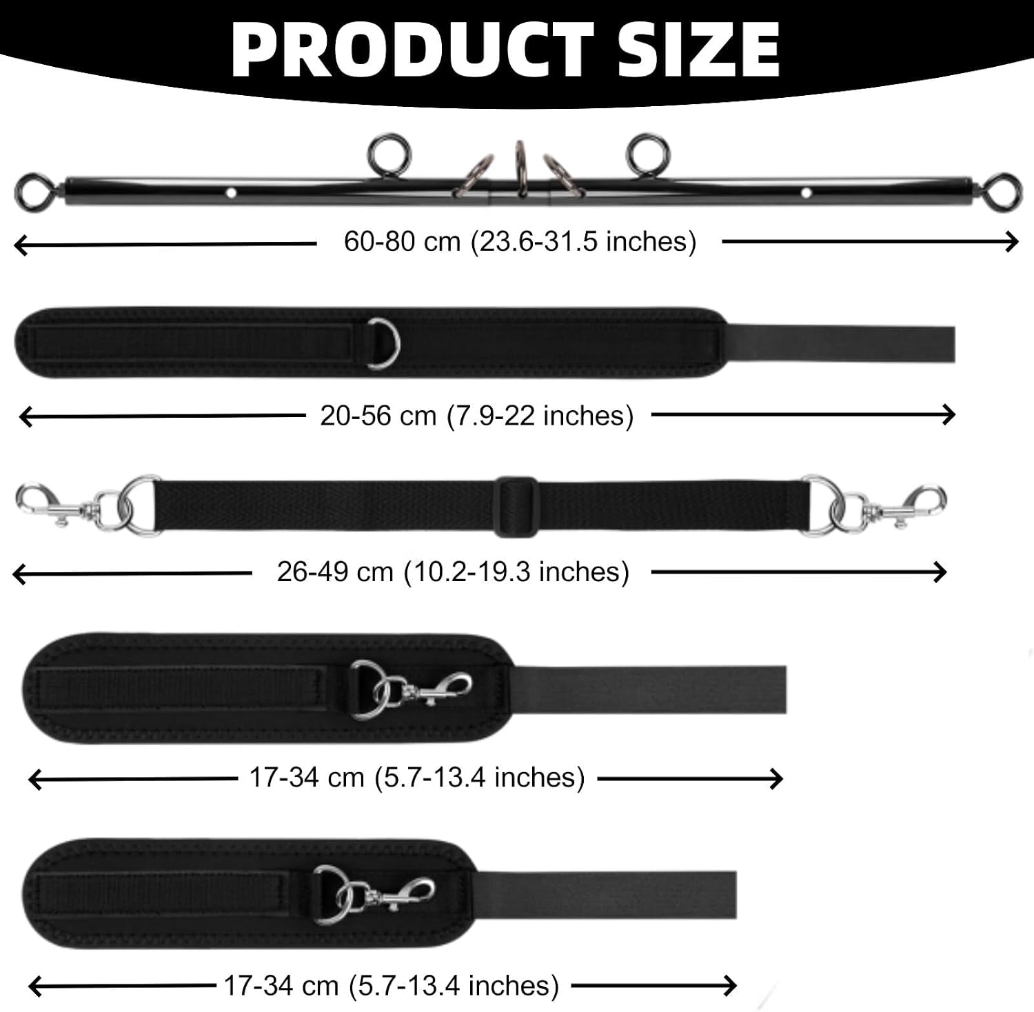 DuskBind Spreader Bar Bondage Kit for Couples