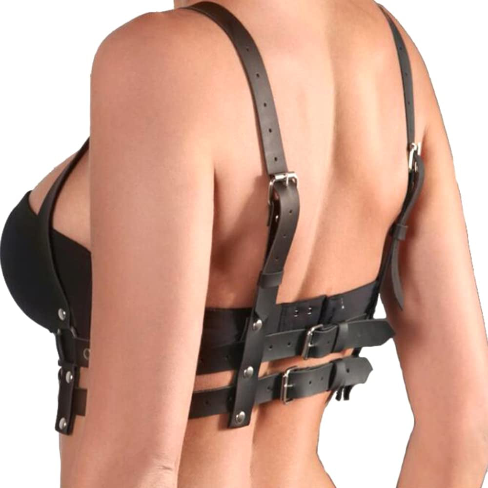 NightLattice Leather Chest & Waist BDSM Harness