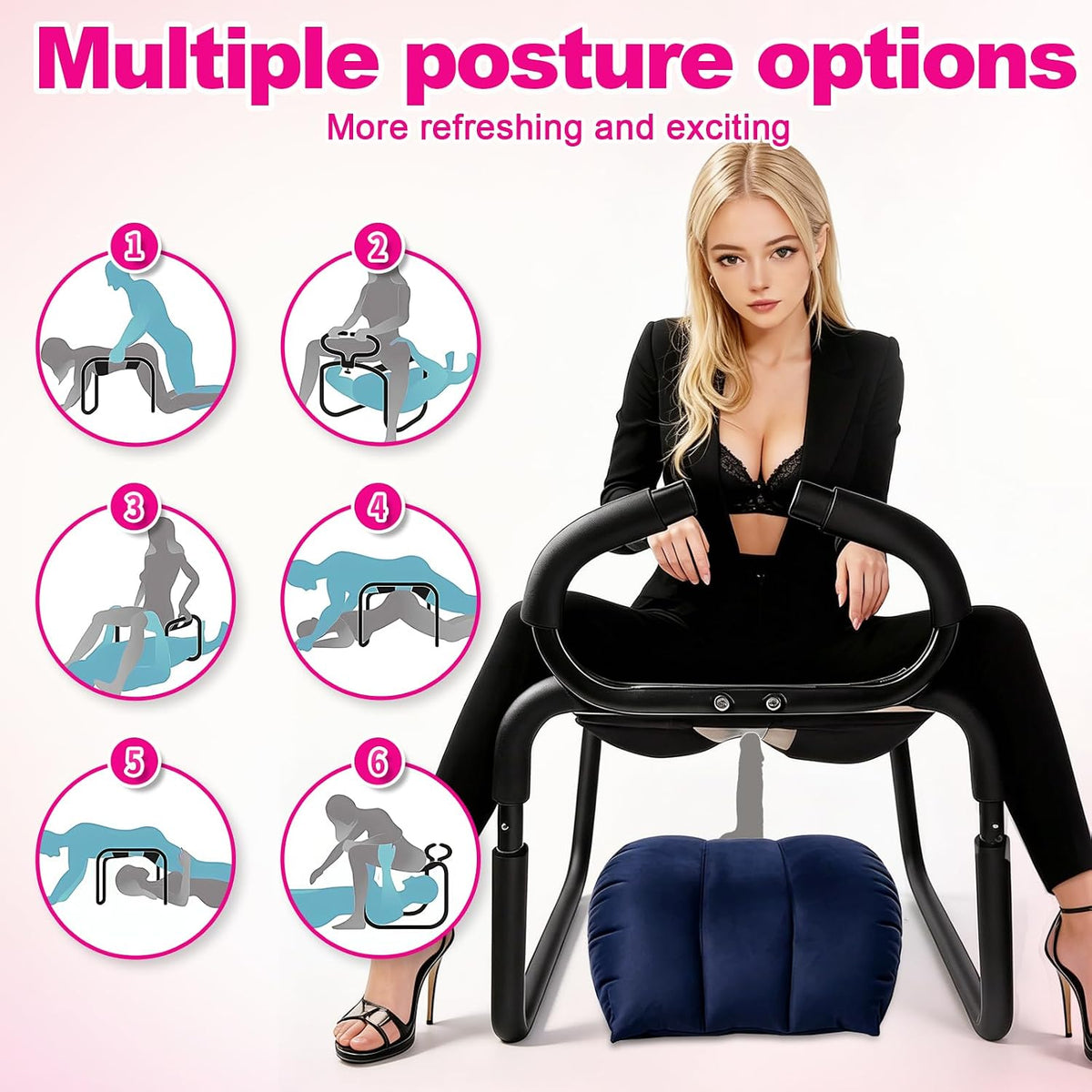 DuskRoyal Bouncing Sex Chair & Dildo Mount Pillow