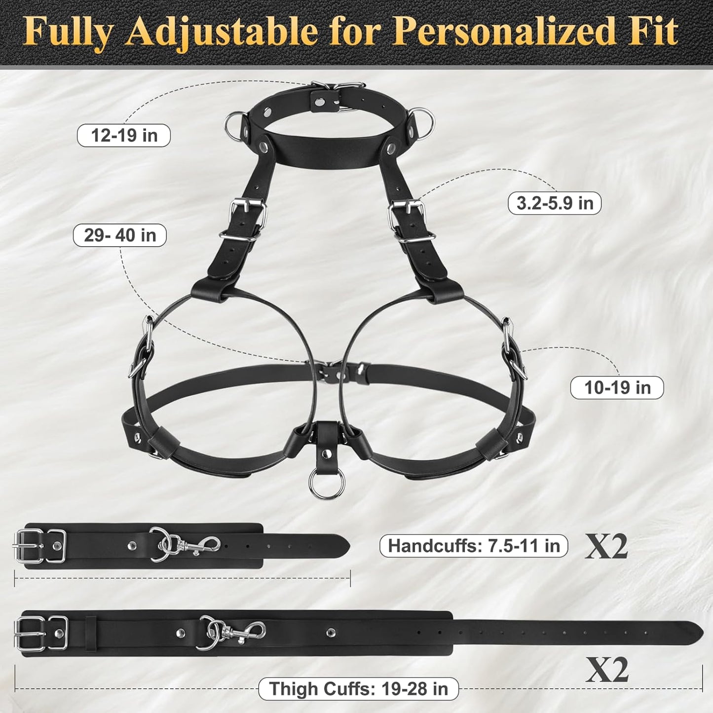 DarkLine Breast Bondage BDSM Harness Kit