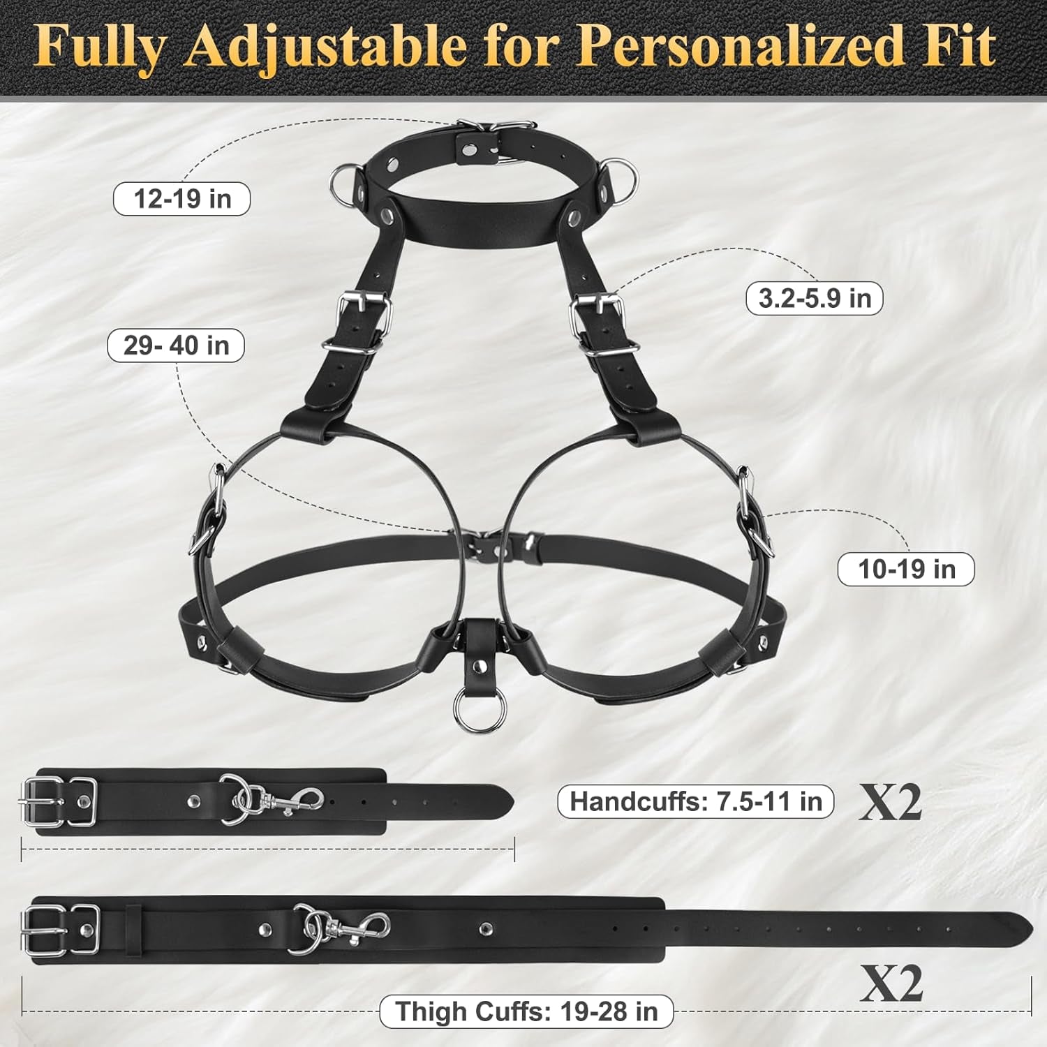 DarkLine Breast Bondage BDSM Harness Kit