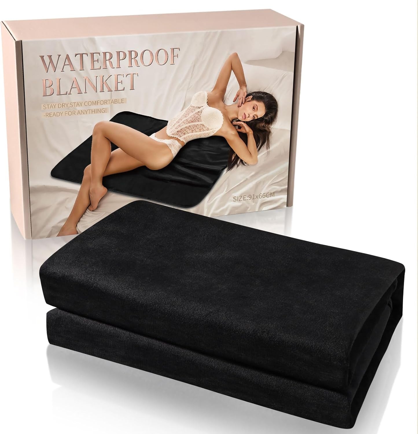 Mini Sex Blanket Waterproof and Stainproof, 36*26 Inch 3 Layer Leakproof Mattress Protector Intimacy Blanket for Bed Sex, Reusable Stainproof Sex Mat for Solo/Couples Hotel & Car Messy Play Protection