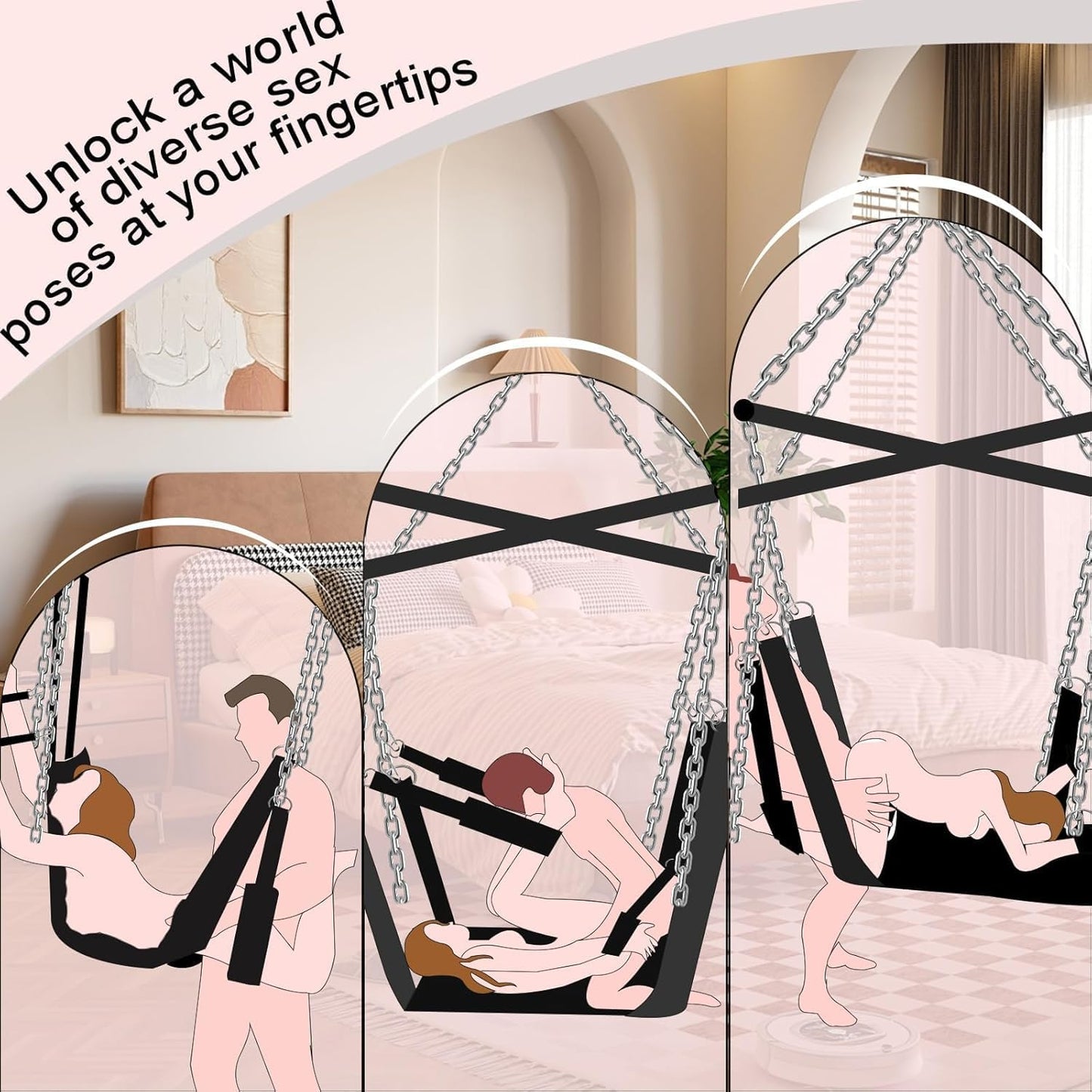 RaptureX 360° Spinning Sex Swing – Steel Frame, 800 Lb Capacity