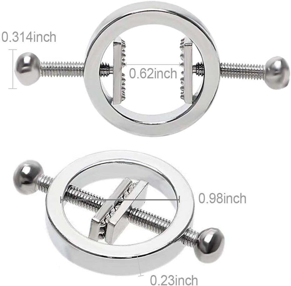 SteelBloom Adjustable Stainless Steel BDSM Nipple Clamps