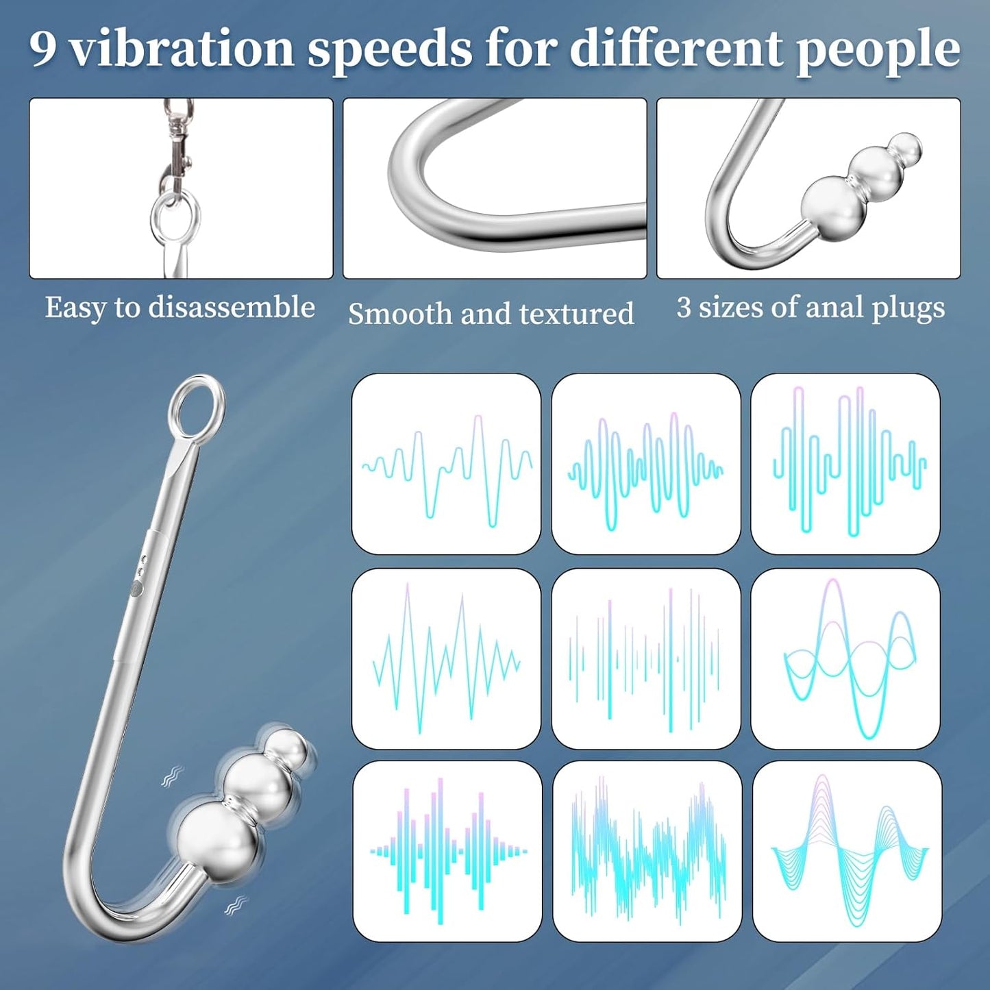 EclipseVice Vibrating Anal Hook BDSM Kit