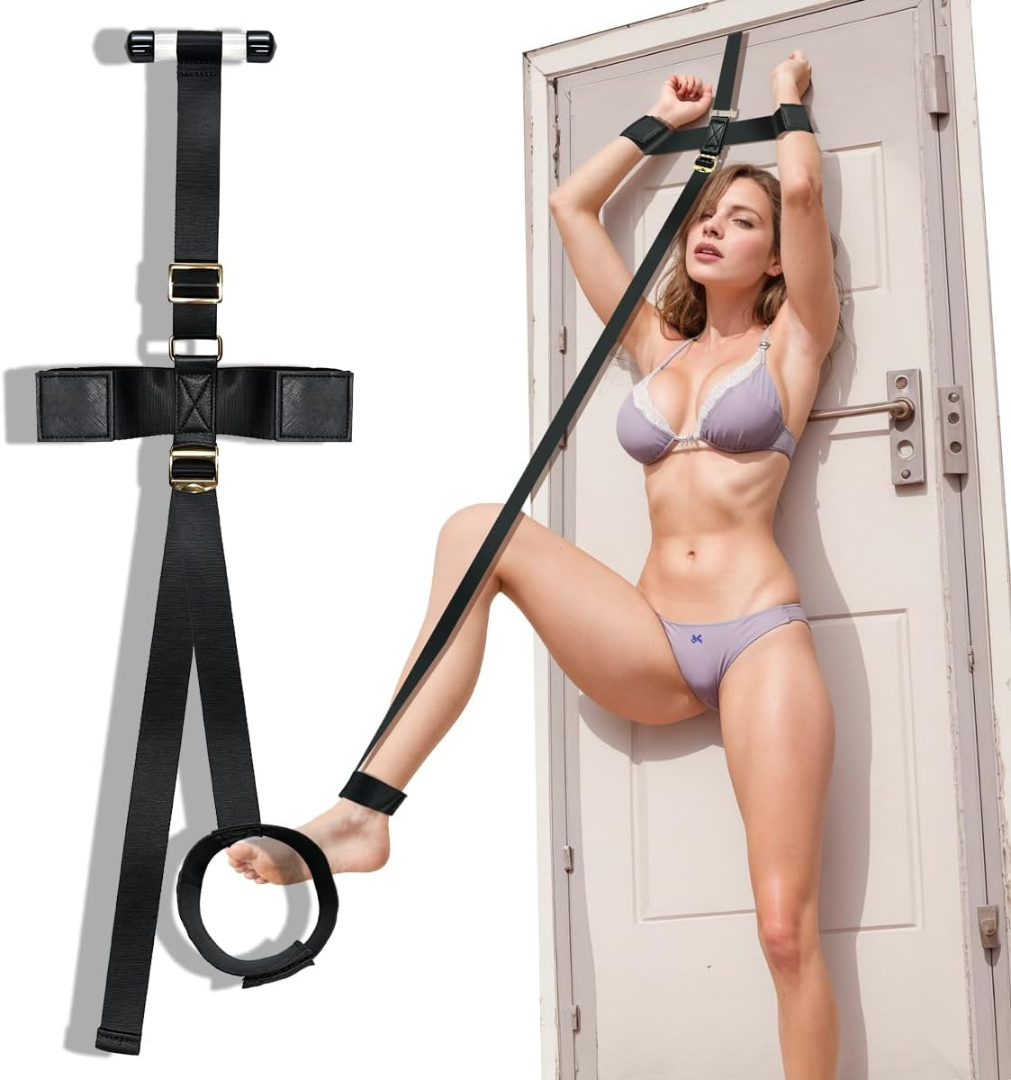 GoldenHour Door Sex Sling | Leg Cuff Strap for Couples