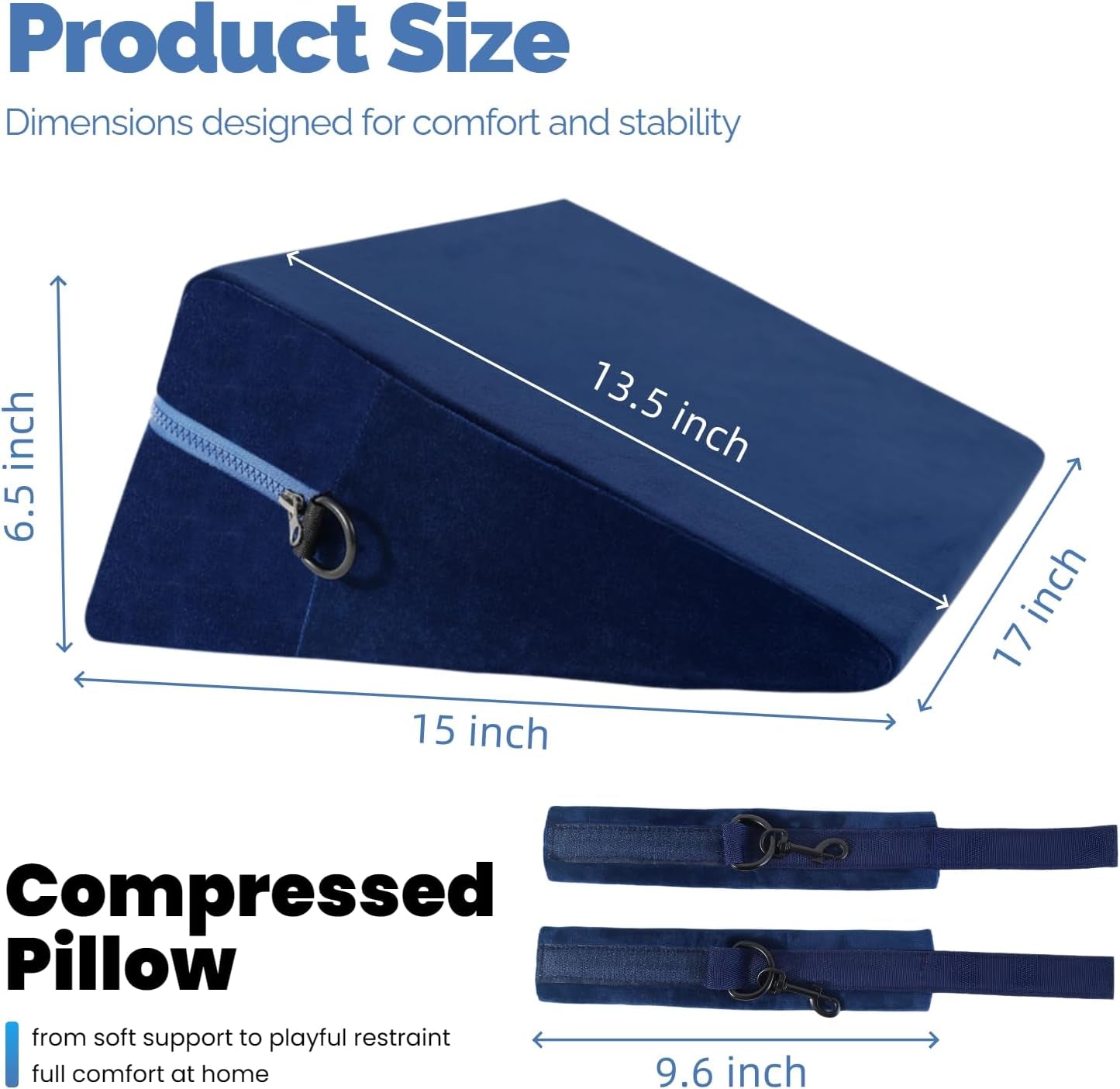 AzureLift Sex Position Pillow with Cuffs