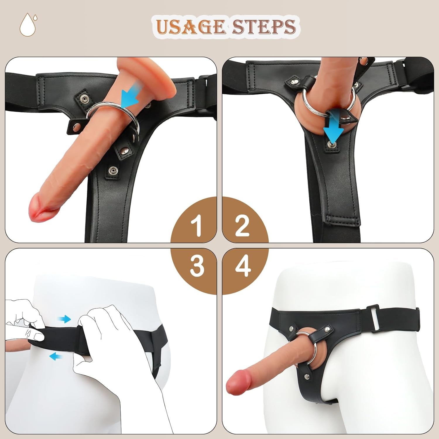 DuskCurve Dildo Strap-On with Adjustable Harness