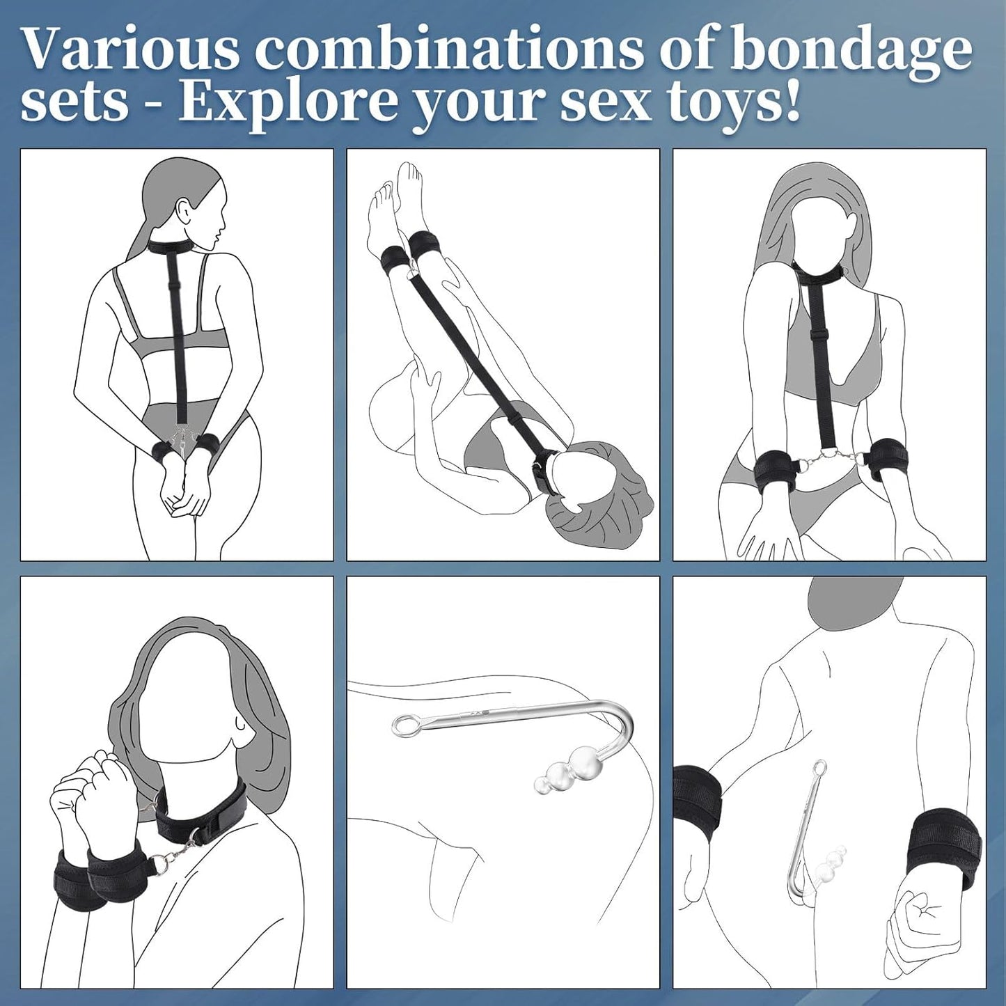 EclipseVice Vibrating Anal Hook BDSM Kit