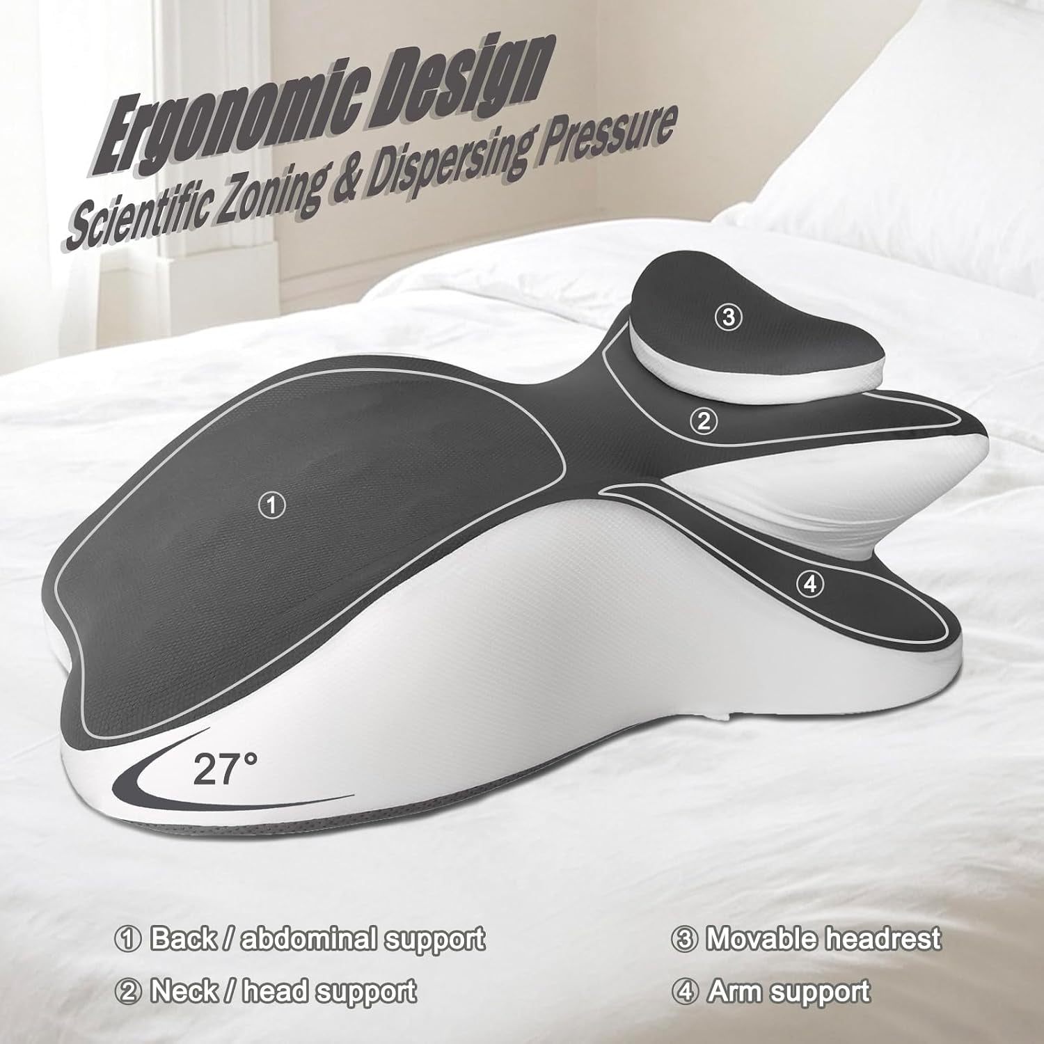 SlowRebound Sex Wedge Pillow | 27° Memory Foam Positioner