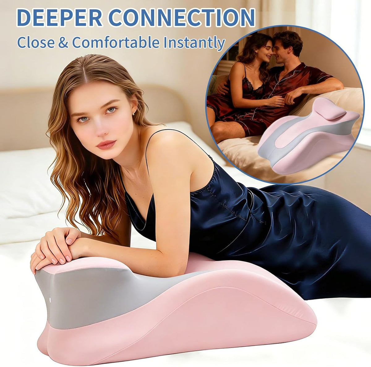 NightCrest Memory Foam Sex Pillow Wedge for Couples Positioning