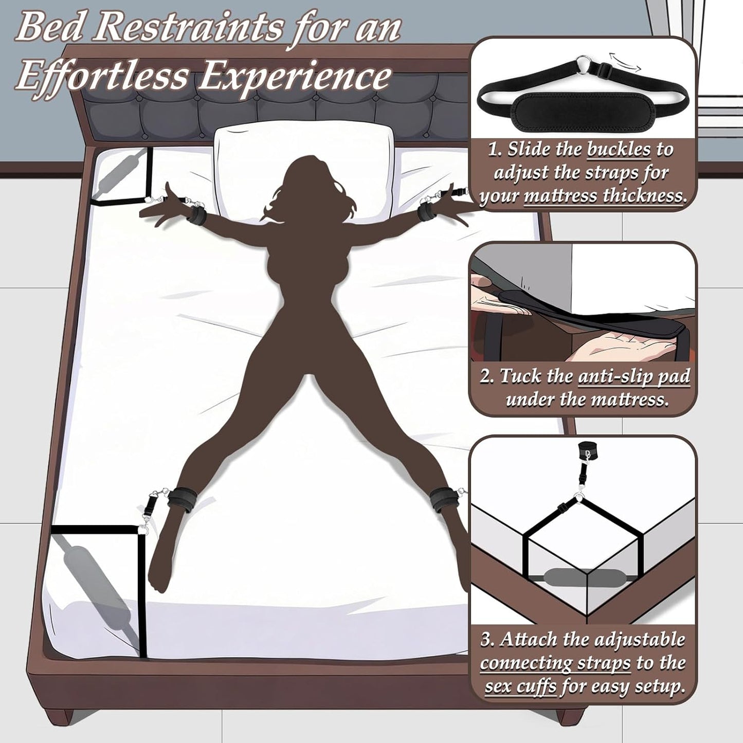 BedChamber BDSM Bed Restraints Kit