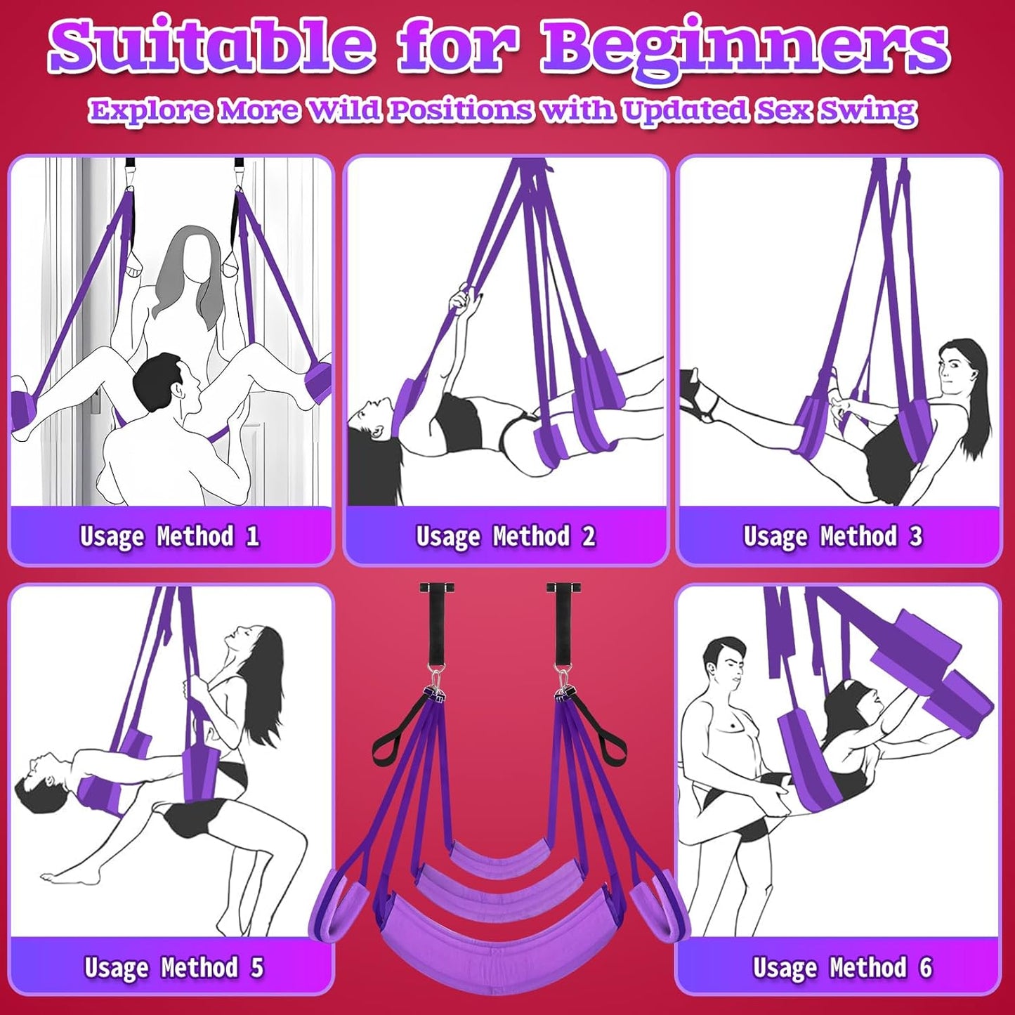 PurpleReign Door Sex Swing with Padding