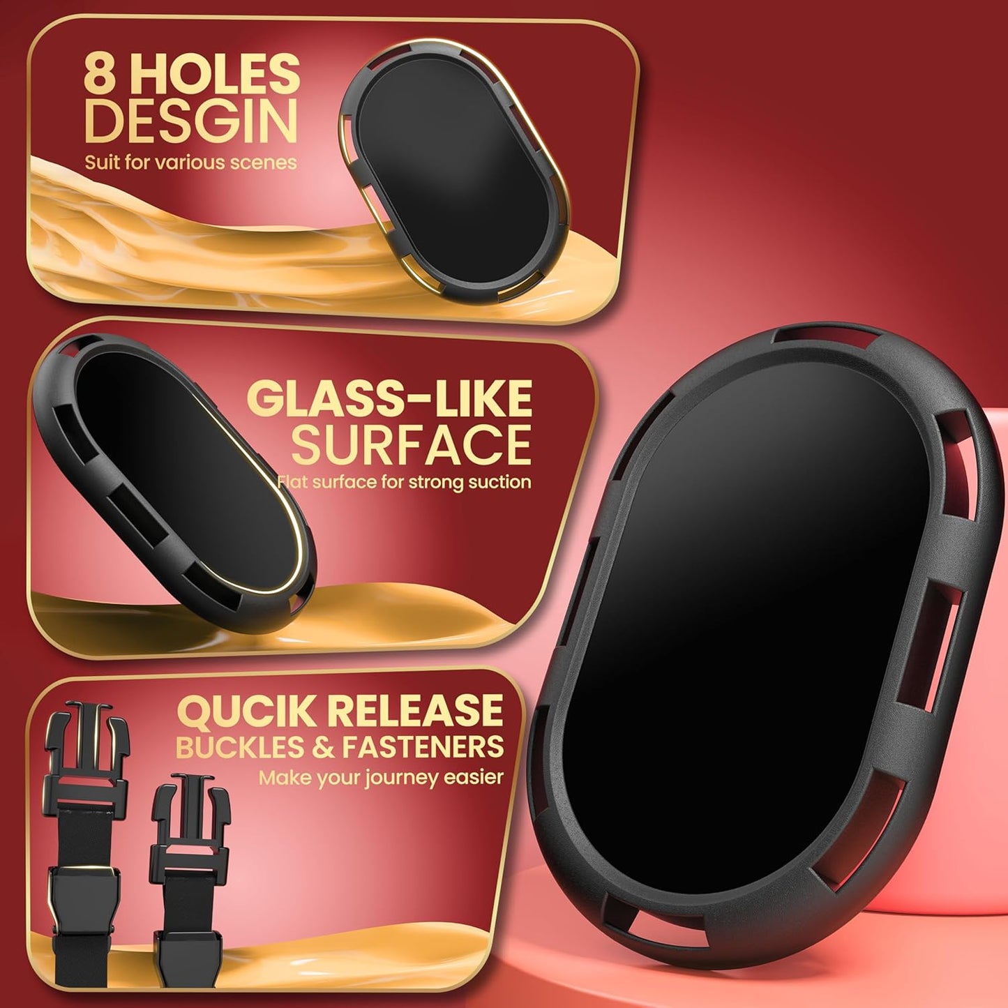 2 in 1 Inflatable Sex Pillow with Suction Cup Dildo Mount – Adjustable Sex Toy Holder, Strap-On Harness Sex Chair Sex Saddle, Hands-Free Play, Sex Furniture, Lesbian, Couples (Without Sex Toys)