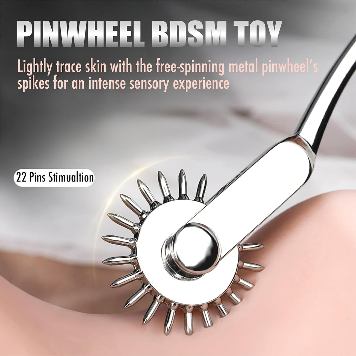 EuphoricNight Stainless Steel Wartenberg Pinwheel for BDSM Sensation Play