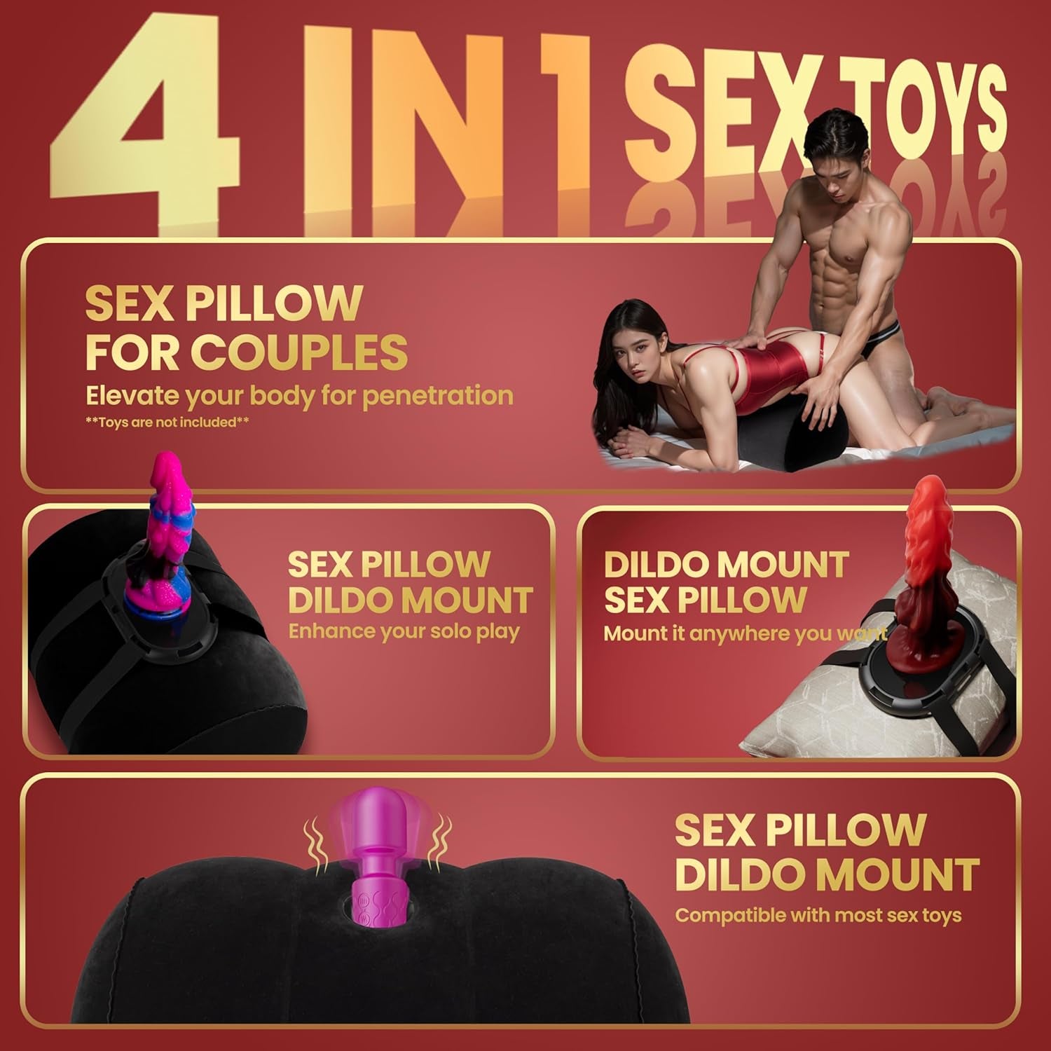 MoonMount Hands-Free Dildo Mount Pillow