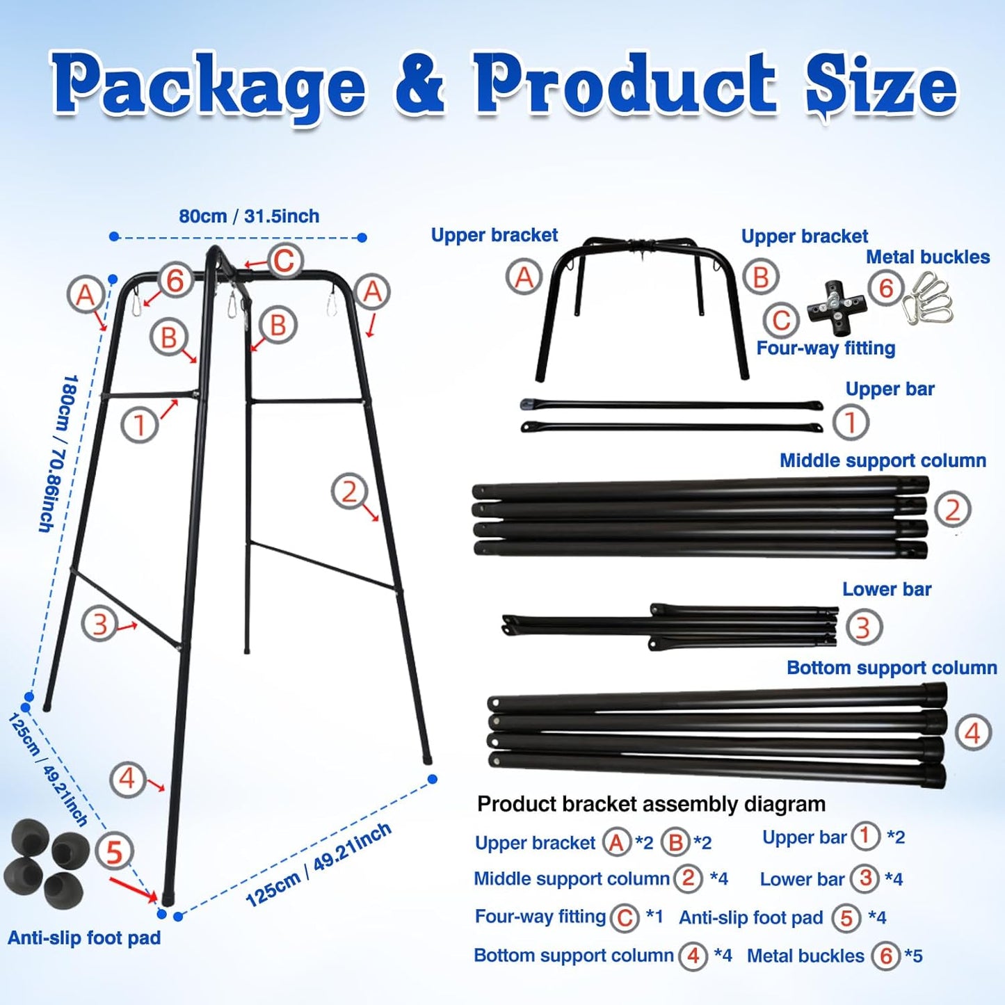 ControlFrame Sex Swing Stand | 500 lb Freestanding Steel Frame